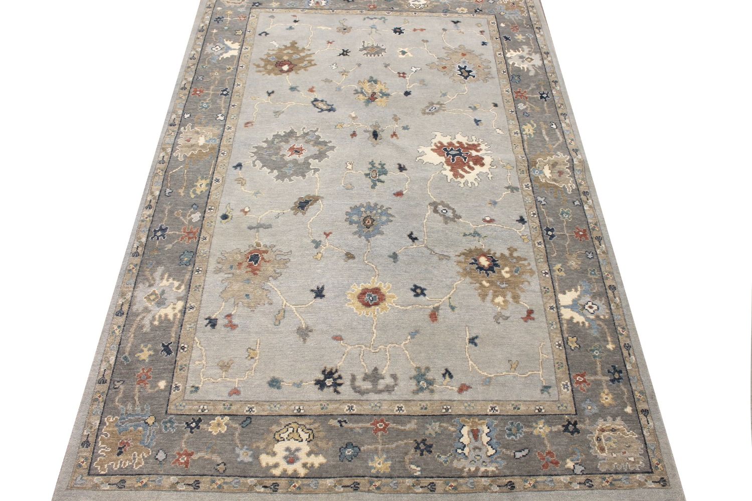 6x9 Oushak Hand Knotted Wool Area Rug - MR029641