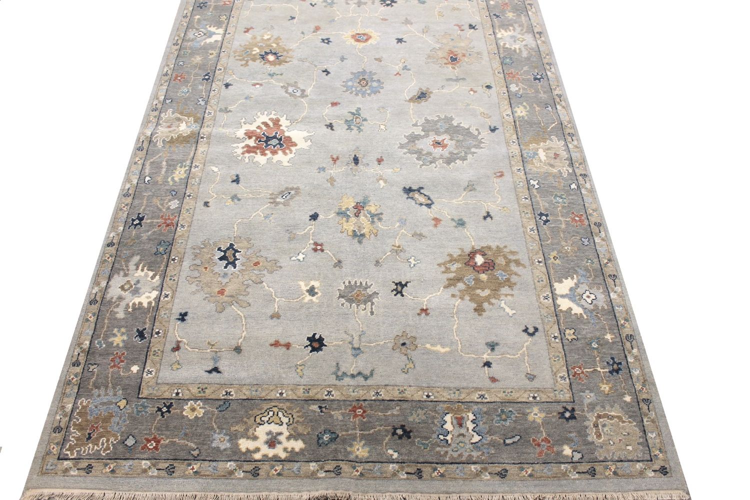 6x9 Oushak Hand Knotted Wool Area Rug - MR029641