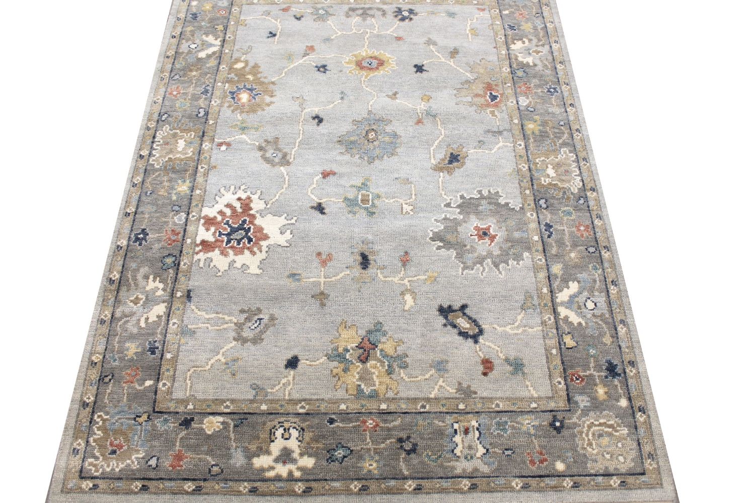 4x6 Oushak Hand Knotted Wool Area Rug - MR029644