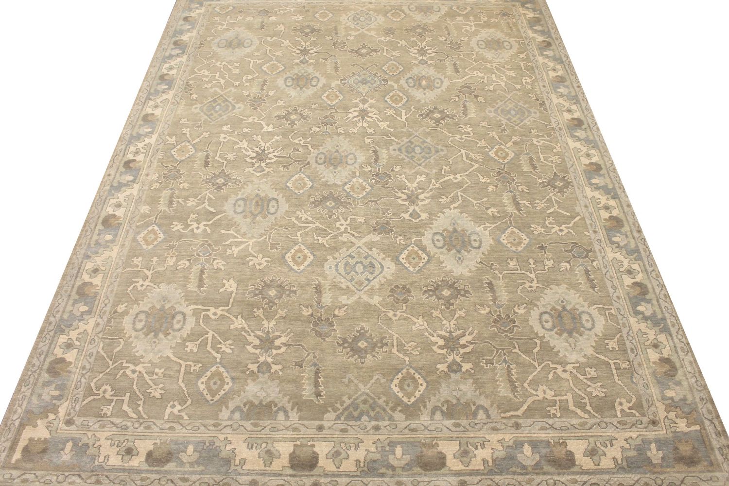 10x14 Oushak Hand Knotted Wool Area Rug - MR029648