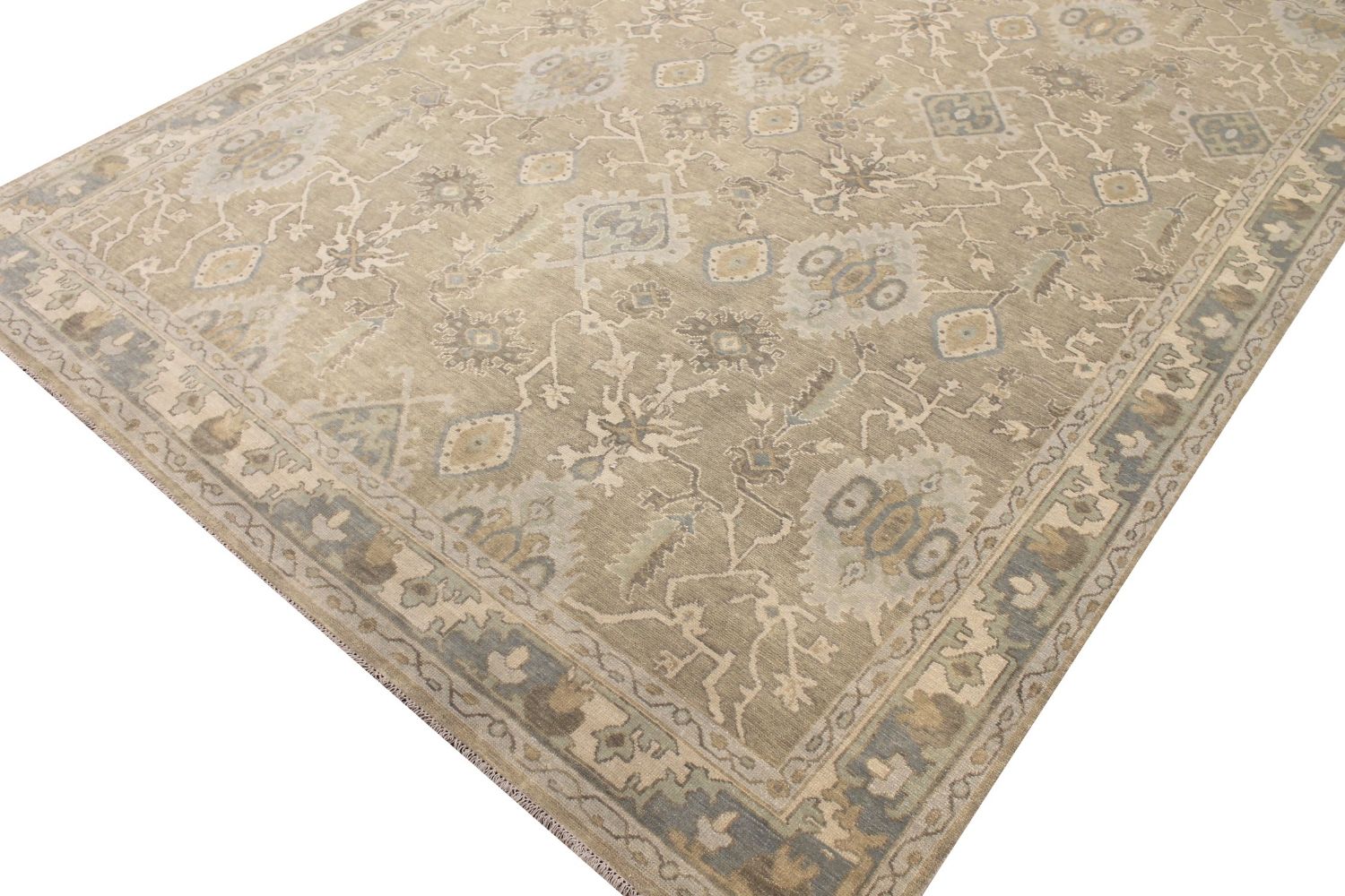 9x12 Oushak Hand Knotted Wool Area Rug - MR029649