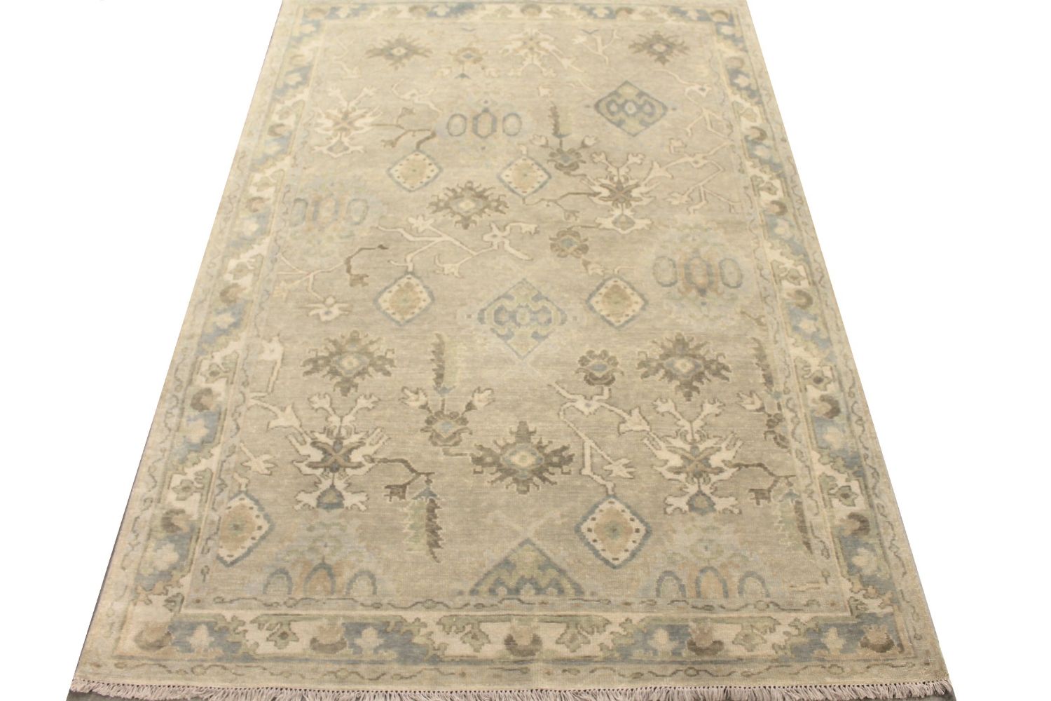 6x9 Oushak Hand Knotted Wool Area Rug - MR029650