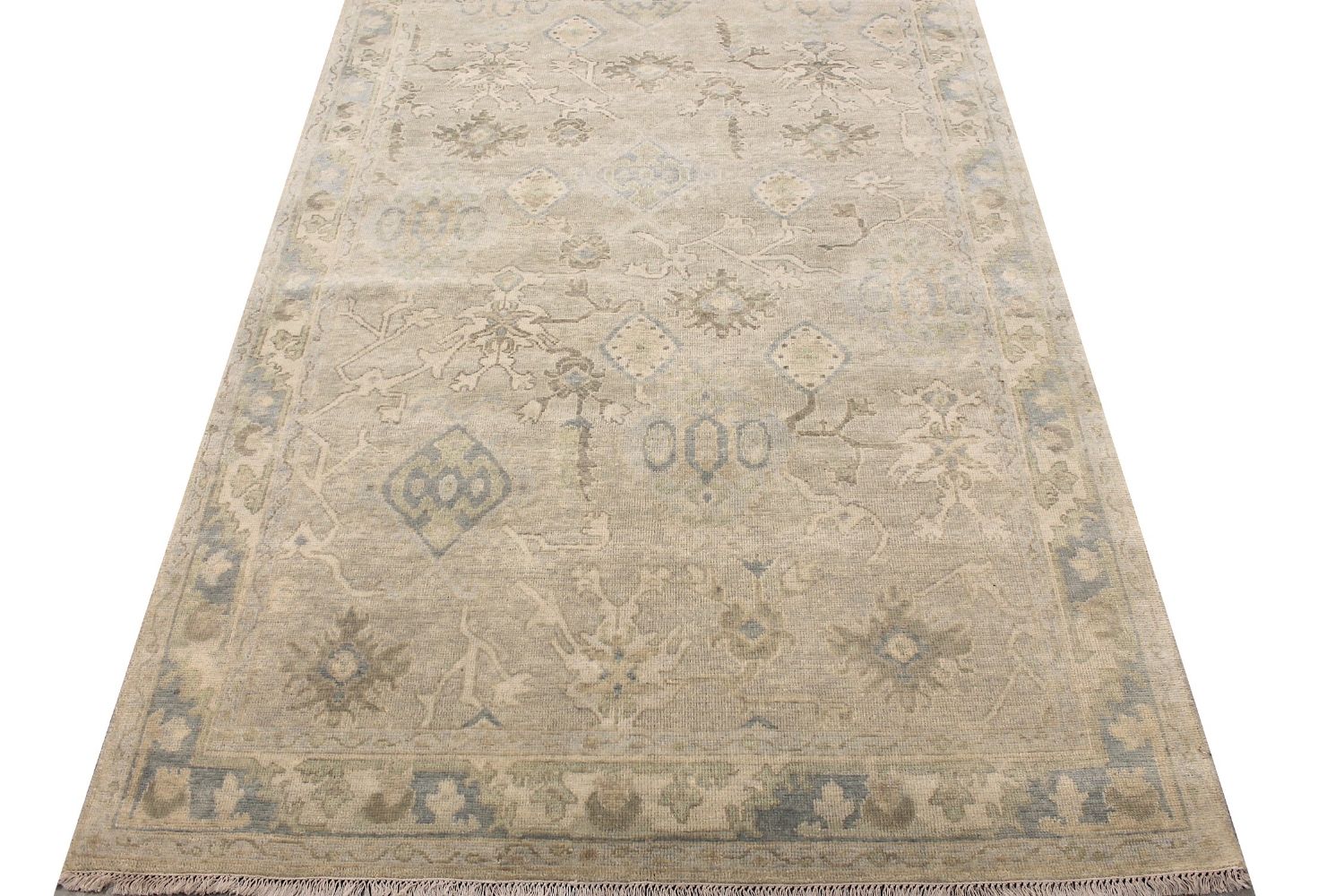 6x9 Oushak Hand Knotted Wool Area Rug - MR029650