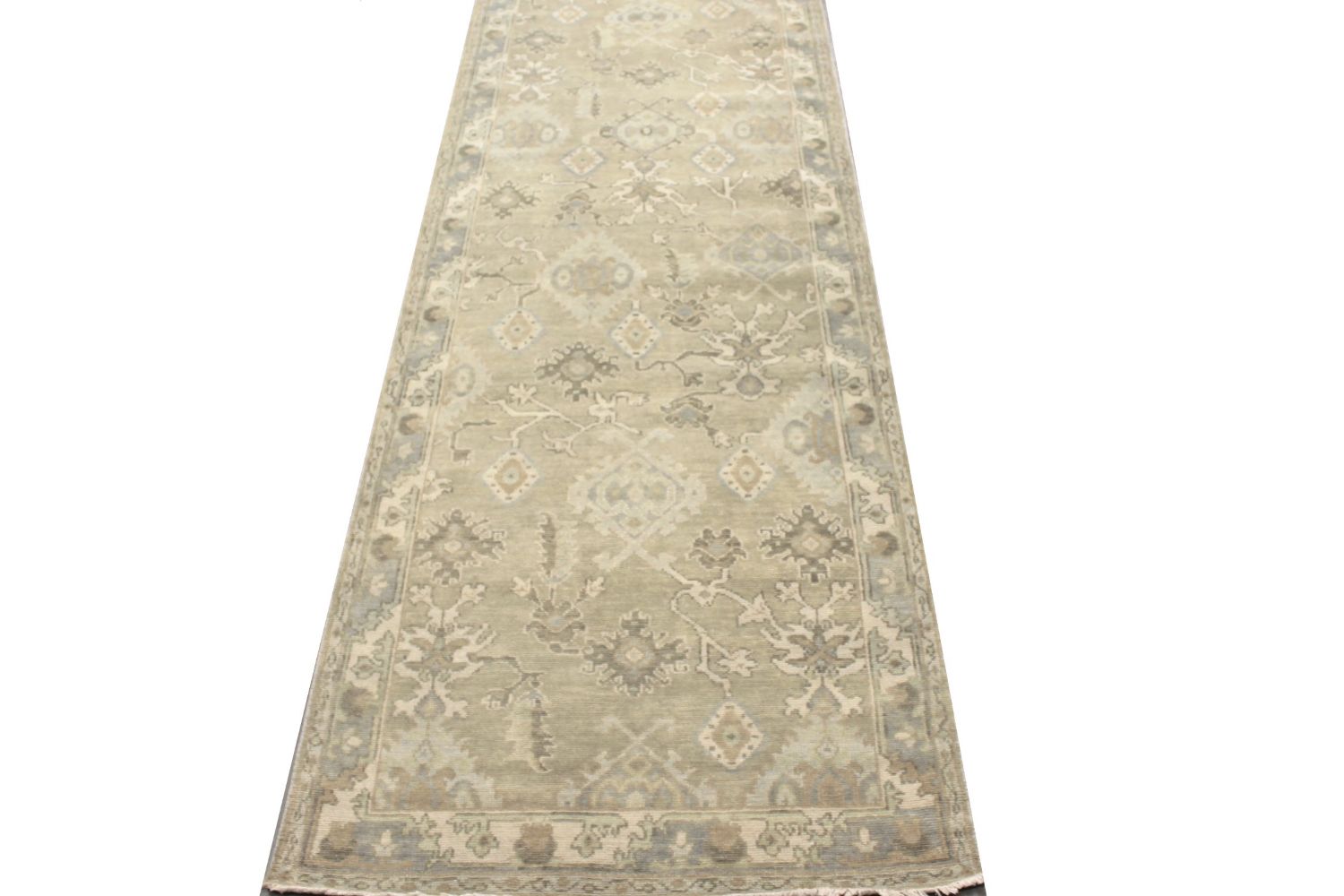 Wide Runner Oushak Hand Knotted Wool Area Rug - MR029652