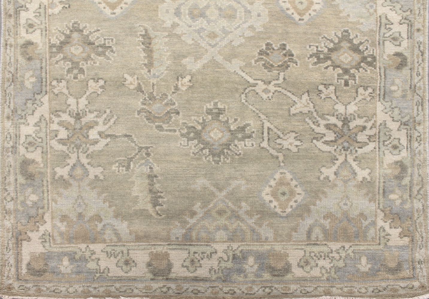 Wide Runner Oushak Hand Knotted Wool Area Rug - MR029652