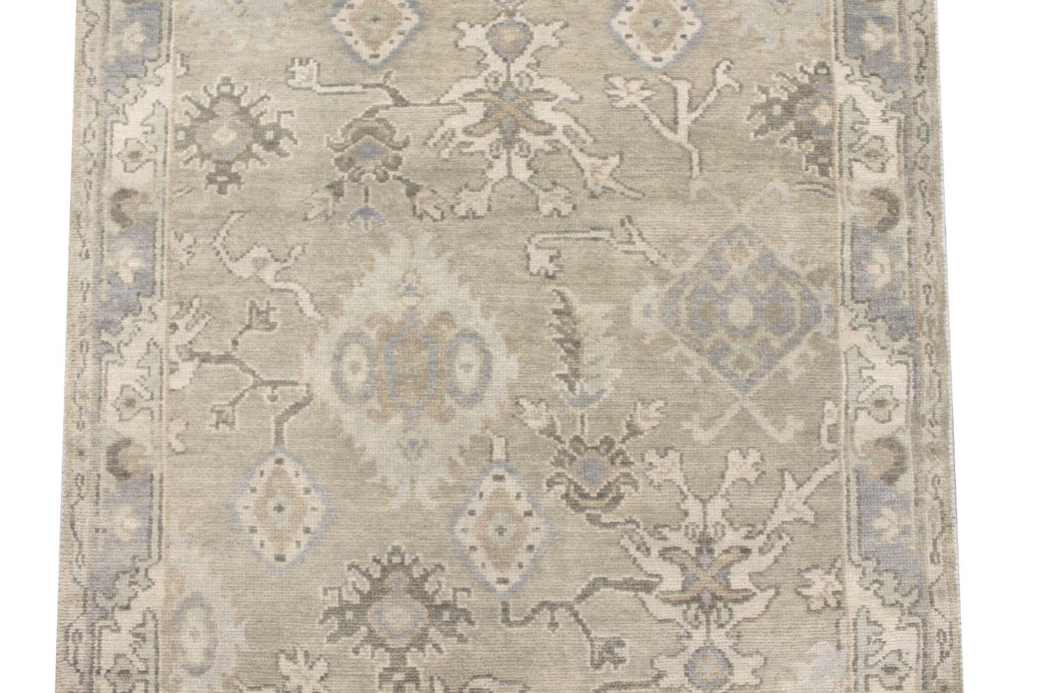 Wide Runner Oushak Hand Knotted Wool Area Rug - MR029652