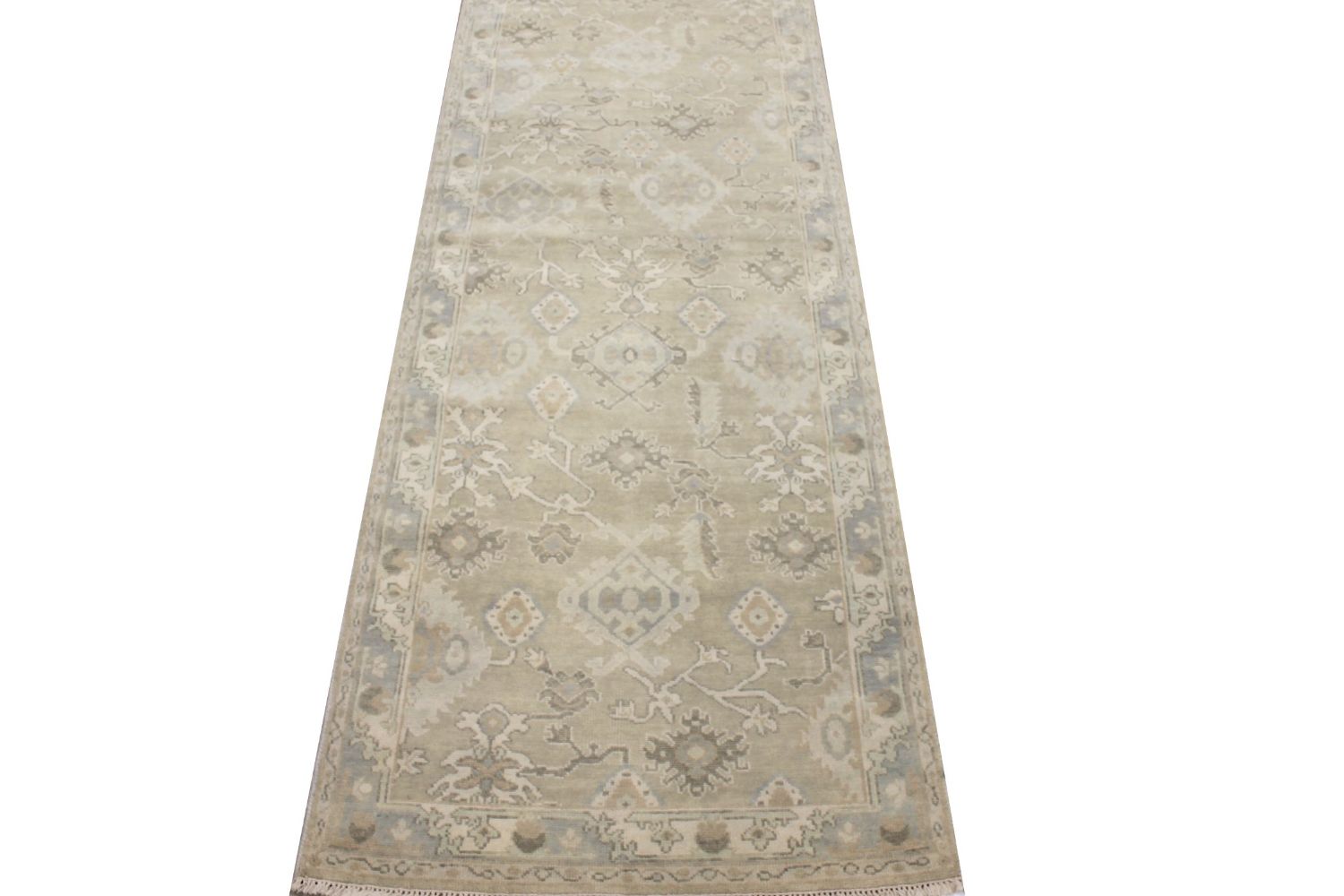 Wide Runner Oushak Hand Knotted Wool Area Rug - MR029652