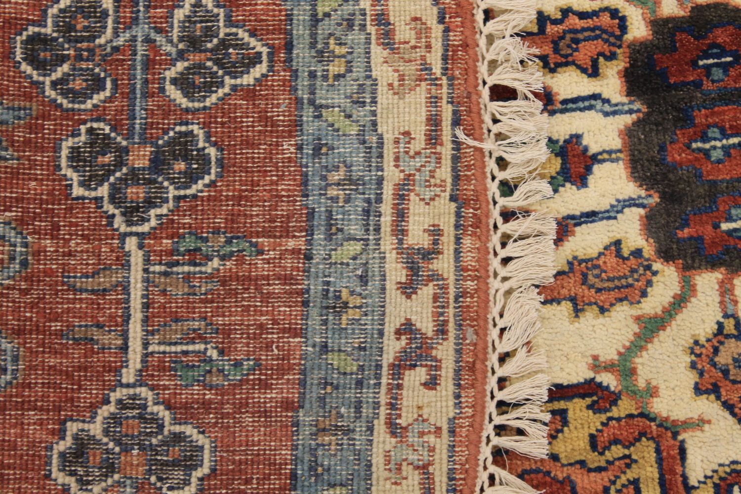 8 ft. Round & Square Heriz/Serapi Hand Knotted Wool Area Rug - MR029655