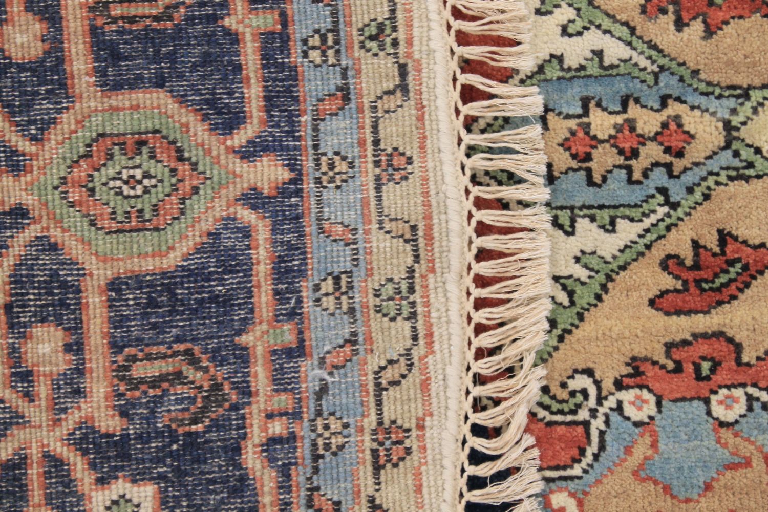 8 ft. Round & Square Heriz/Serapi Hand Knotted Wool Area Rug - MR029656