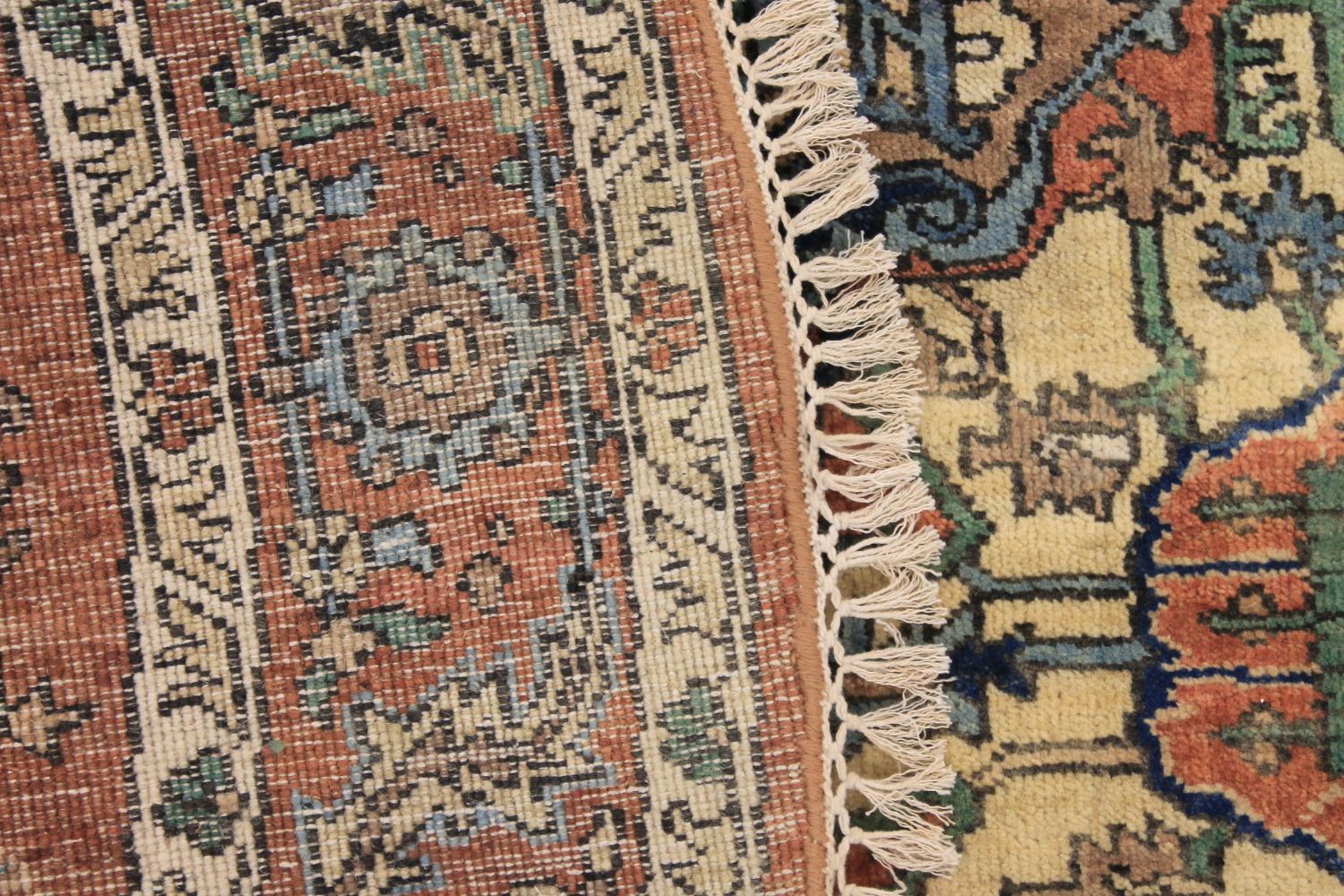 8 ft. Round & Square Heriz/Serapi Hand Knotted Wool Area Rug - MR029657