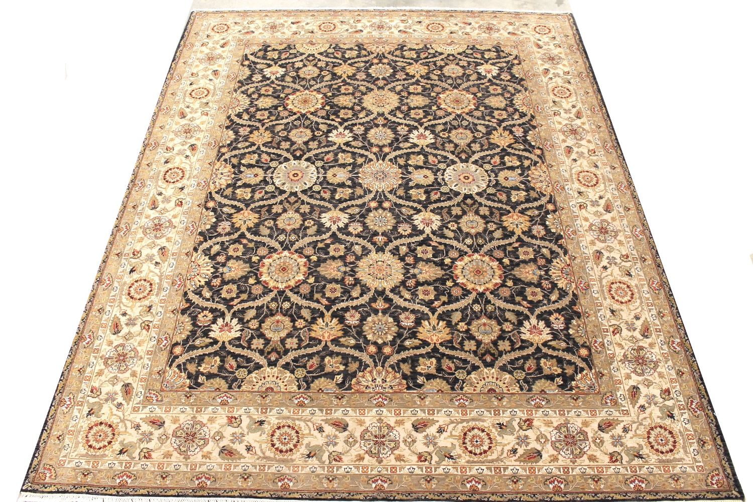 8x10 Transitional Hand Knotted Wool Area Rug - MR029669