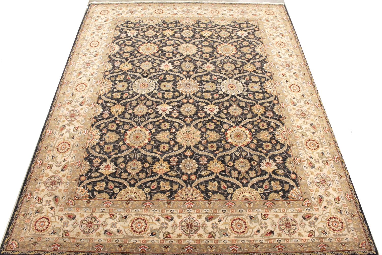 8x10 Transitional Hand Knotted Wool Area Rug - MR029669