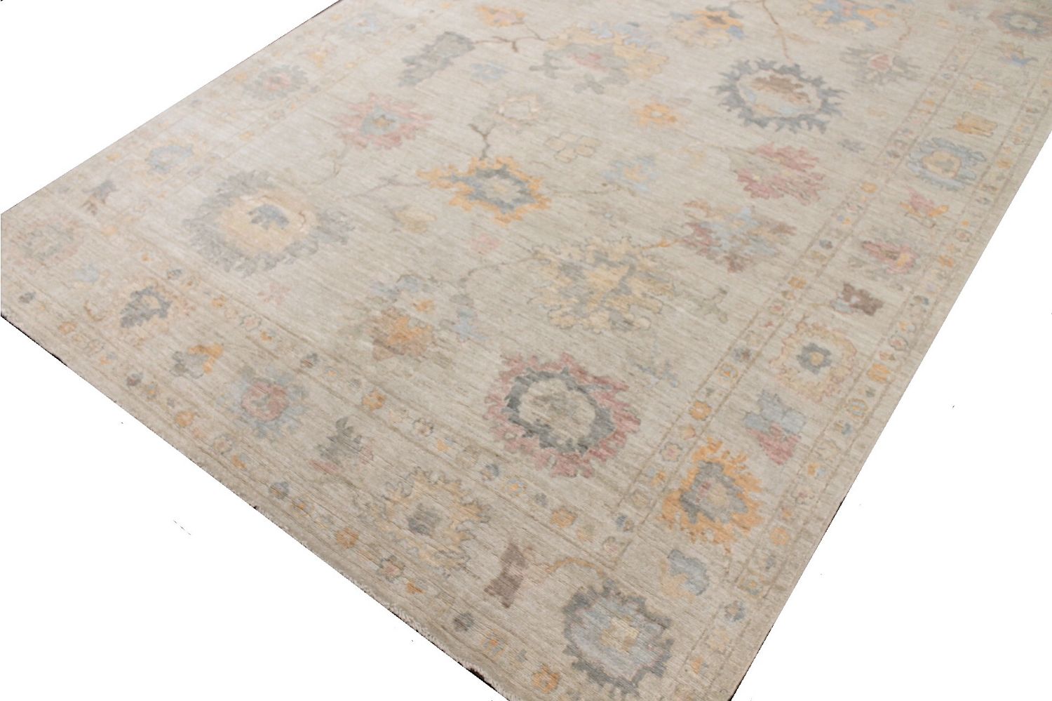 9x12 Oushak Hand Knotted Wool Area Rug - MR029672