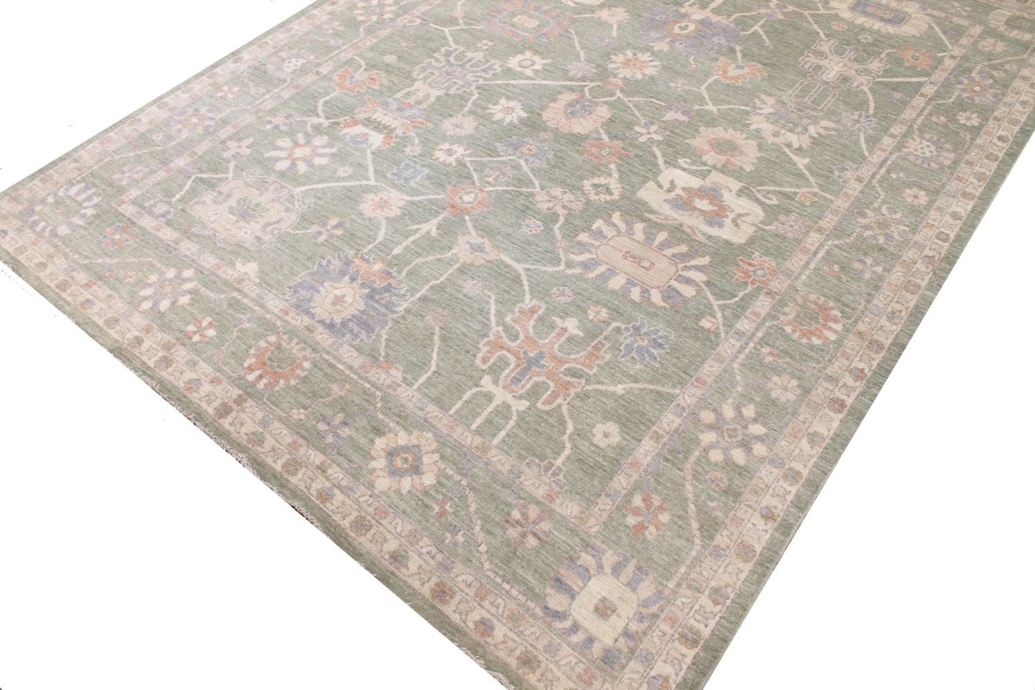 9x12 Oushak Hand Knotted Wool Area Rug - MR029675