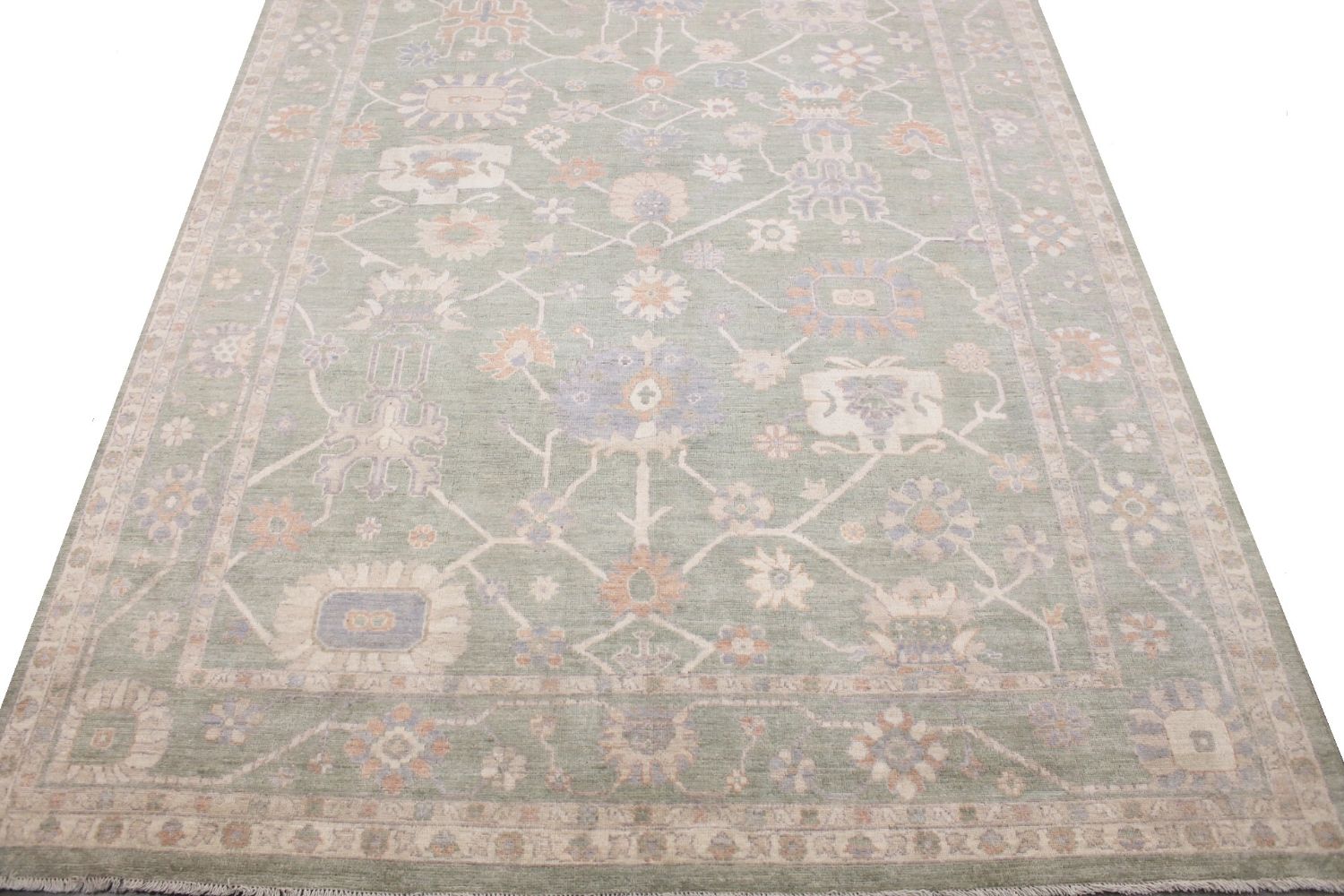 9x12 Oushak Hand Knotted Wool Area Rug - MR029675