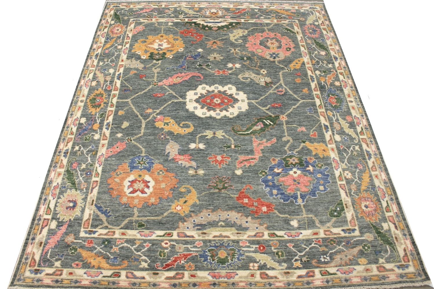 8x10 Oushak Hand Knotted Wool Area Rug - MR029679