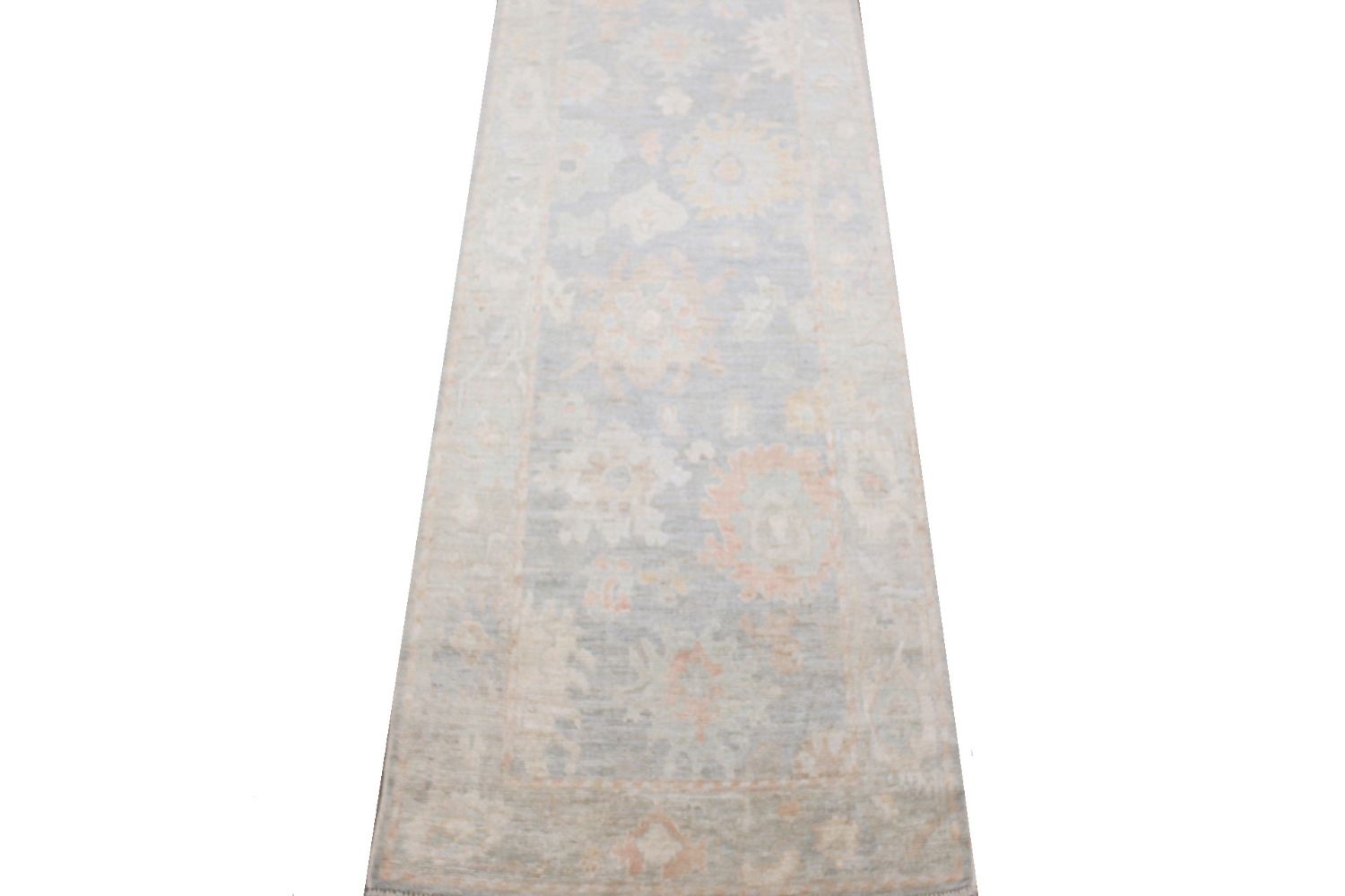 Wide Runner Oushak Hand Knotted Wool Area Rug - MR029693
