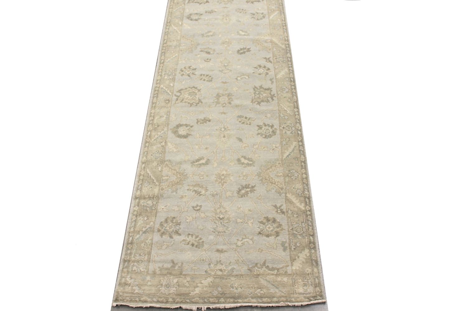 Wide Runner Oushak Hand Knotted Wool Area Rug - MR029703