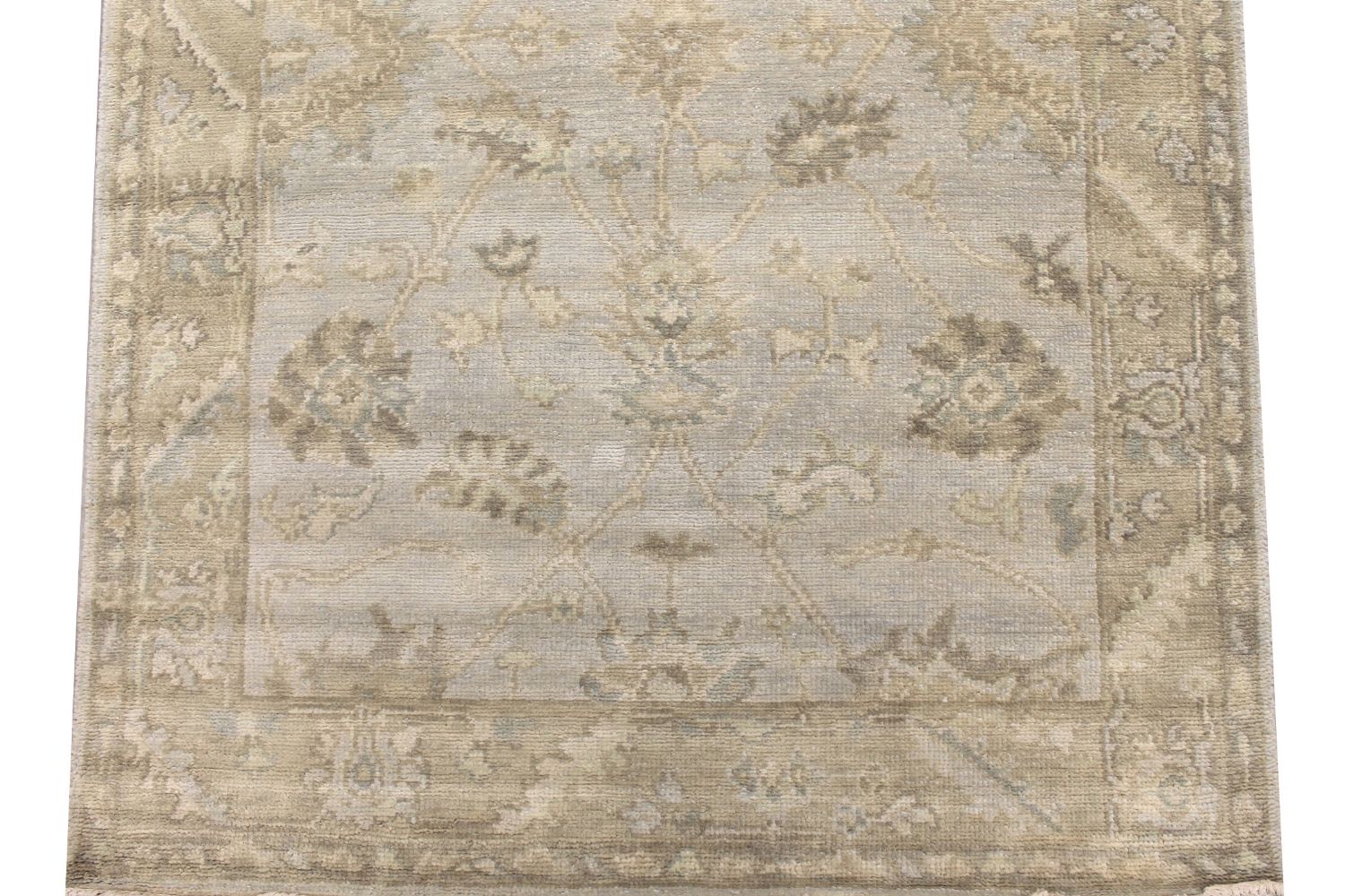 Wide Runner Oushak Hand Knotted Wool Area Rug - MR029703