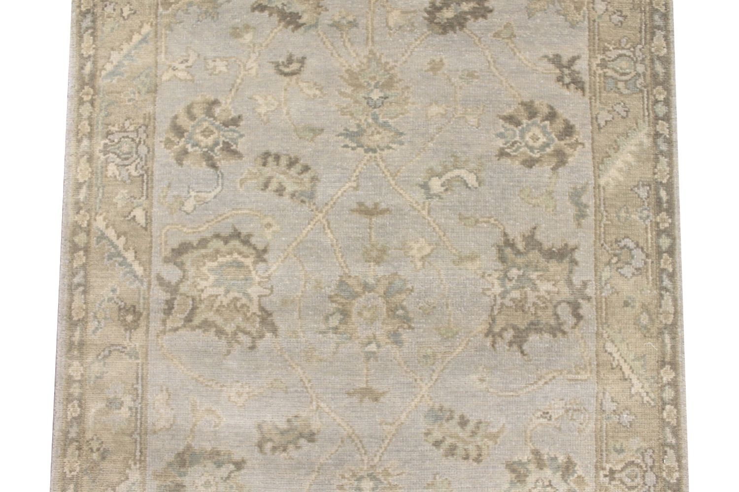Wide Runner Oushak Hand Knotted Wool Area Rug - MR029703