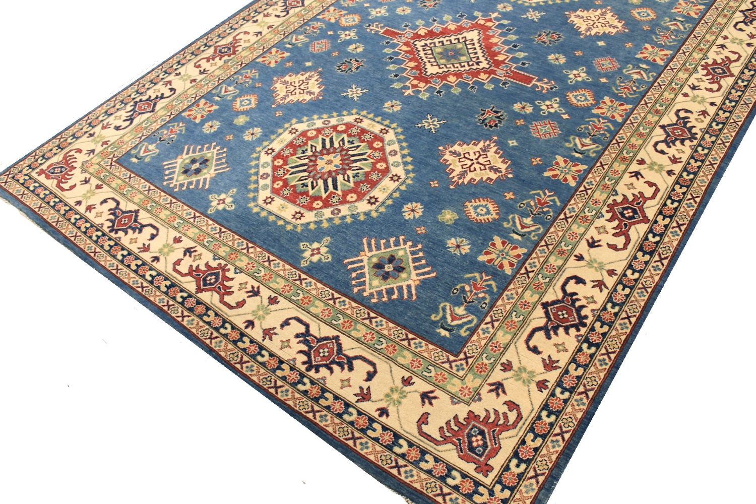 9x12 Kazak Hand Knotted Wool Area Rug - MR029718