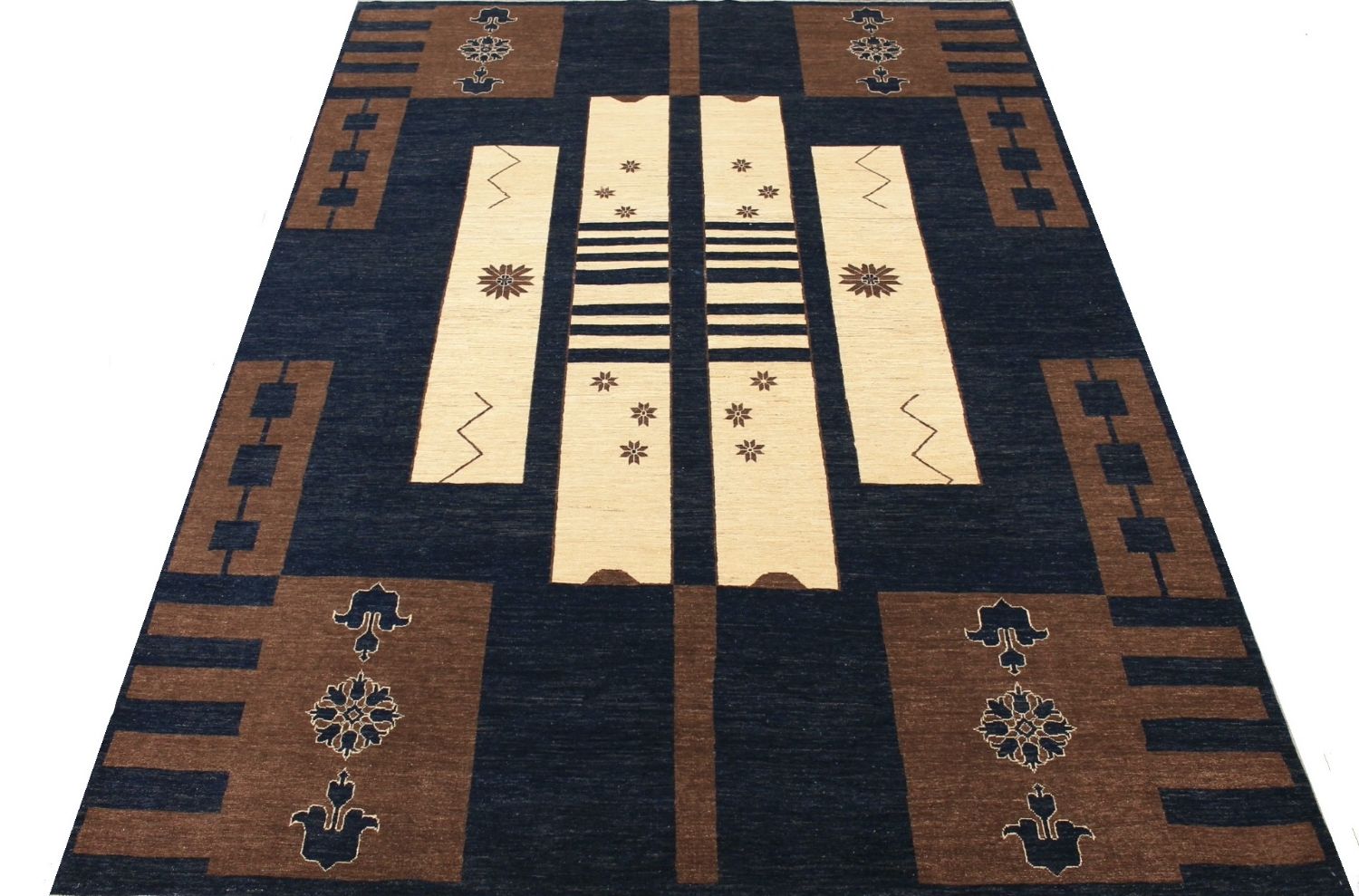 9x12 Tribal Hand Knotted Wool Area Rug - MR029719