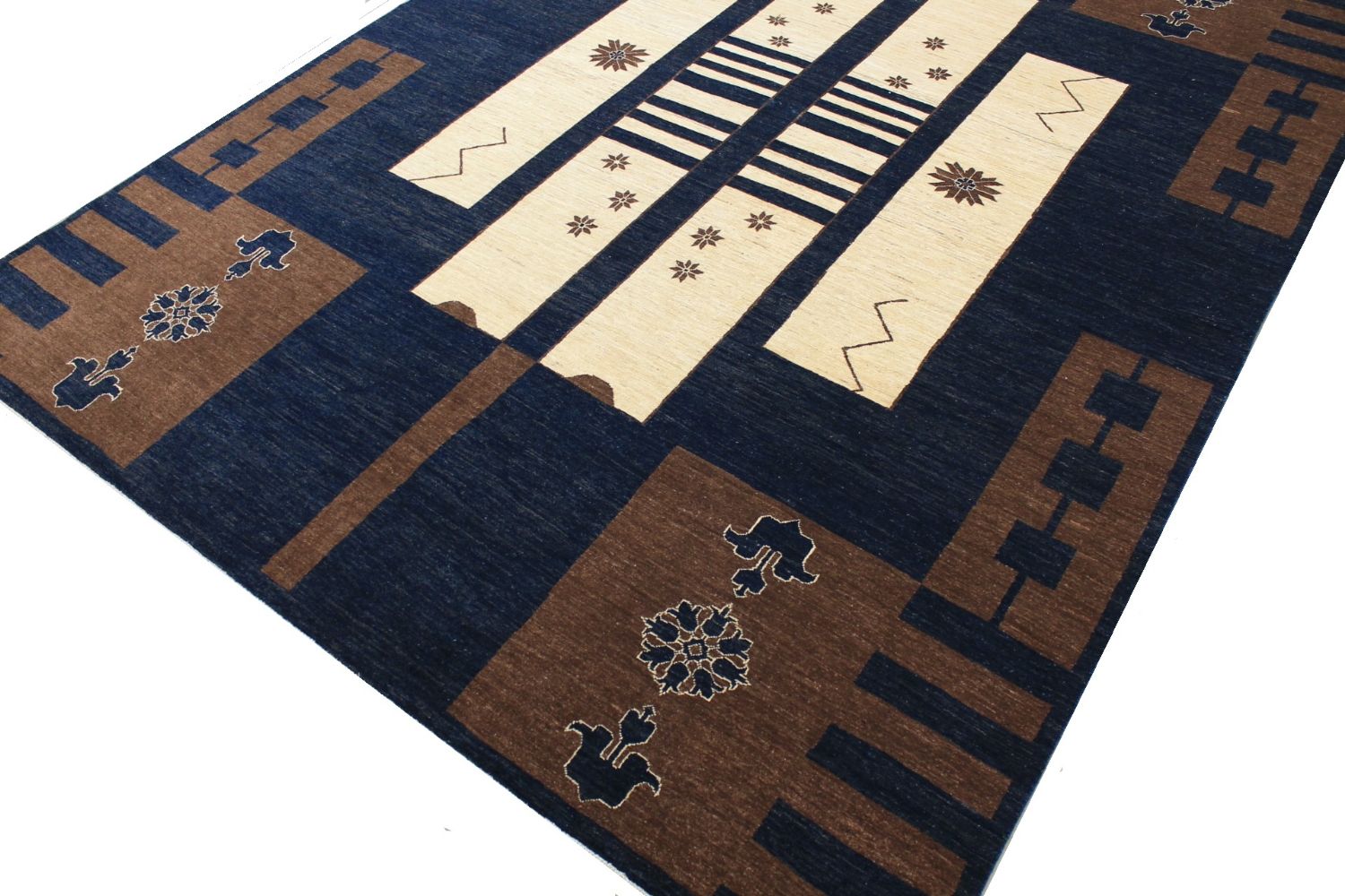 9x12 Tribal Hand Knotted Wool Area Rug - MR029719