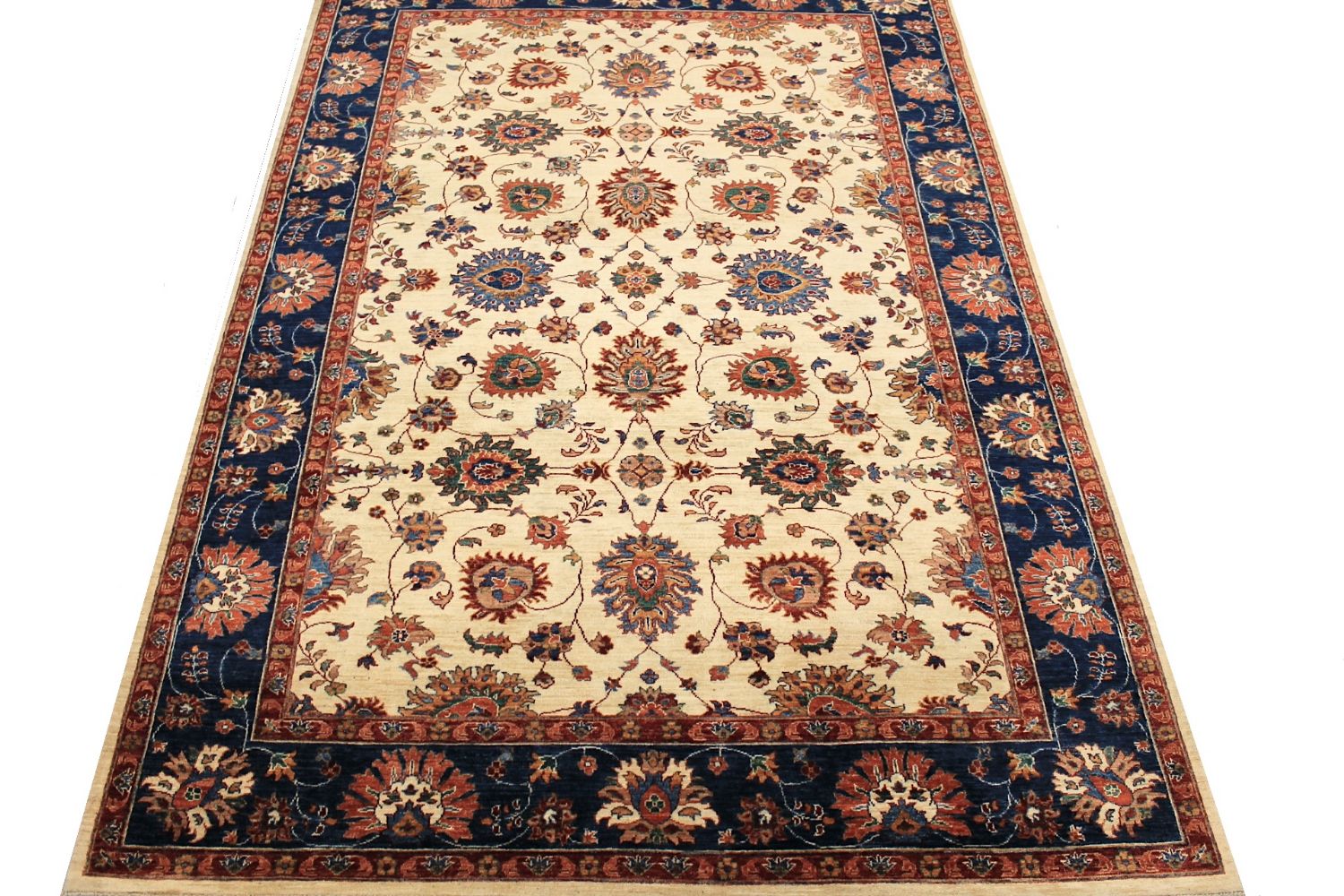 8x10 Peshawar Hand Knotted Wool Area Rug - MR029725