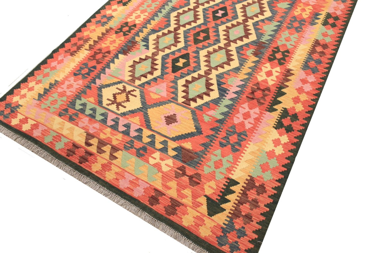 8x10 Flat Weave Hand Knotted Wool Area Rug - MR029727