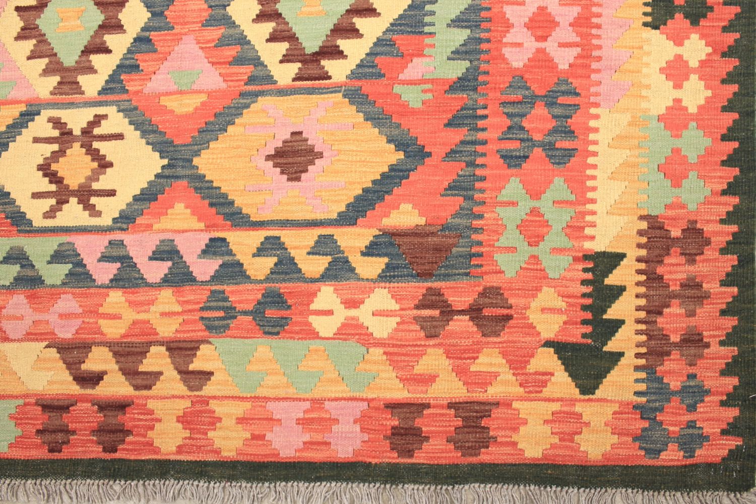 8x10 Flat Weave Hand Knotted Wool Area Rug - MR029727