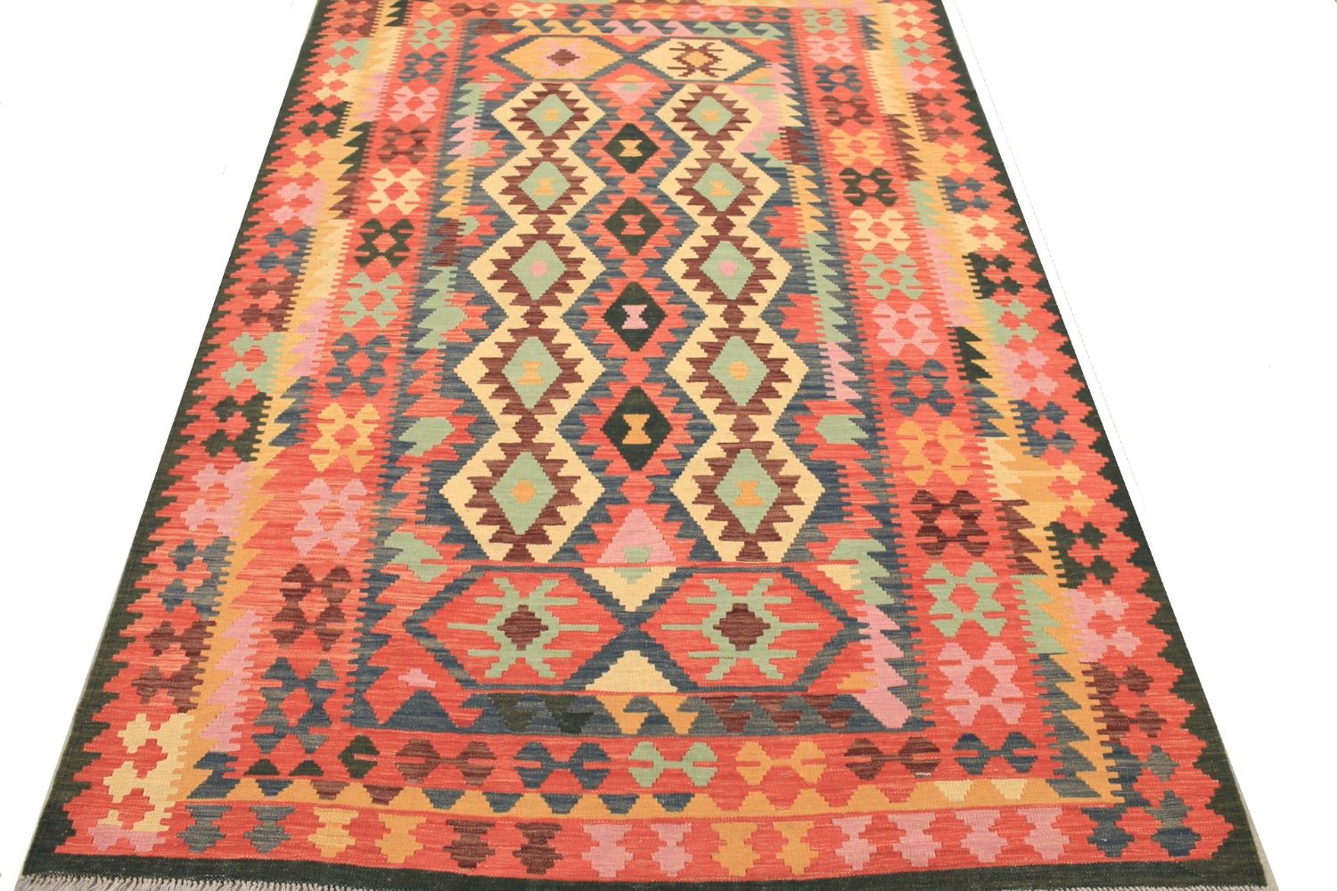 8x10 Flat Weave Hand Knotted Wool Area Rug - MR029727