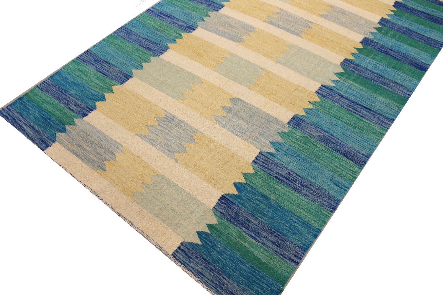 8x10 Flat Weave Hand Knotted Wool Area Rug - MR029728