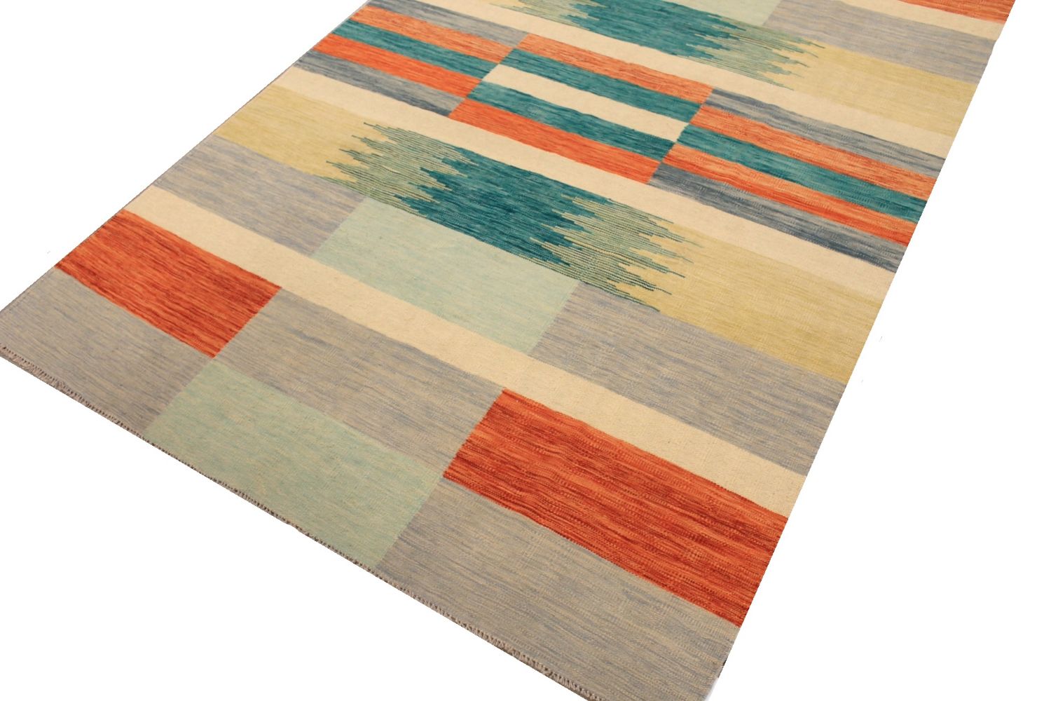 8x10 Flat Weave Hand Knotted Wool Area Rug - MR029729