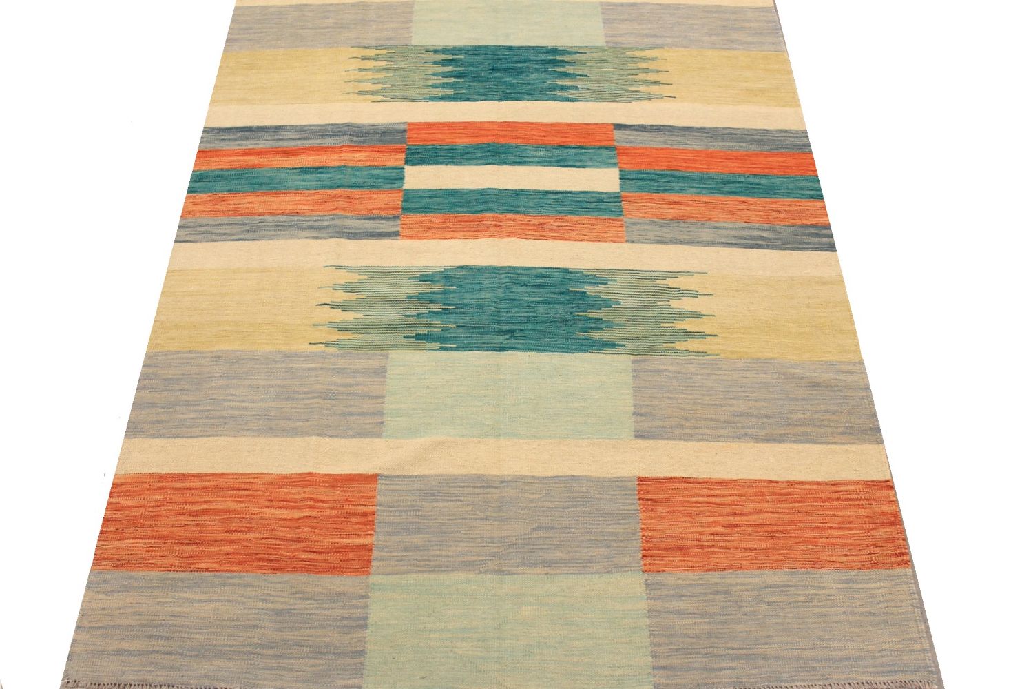 8x10 Flat Weave Hand Knotted Wool Area Rug - MR029729