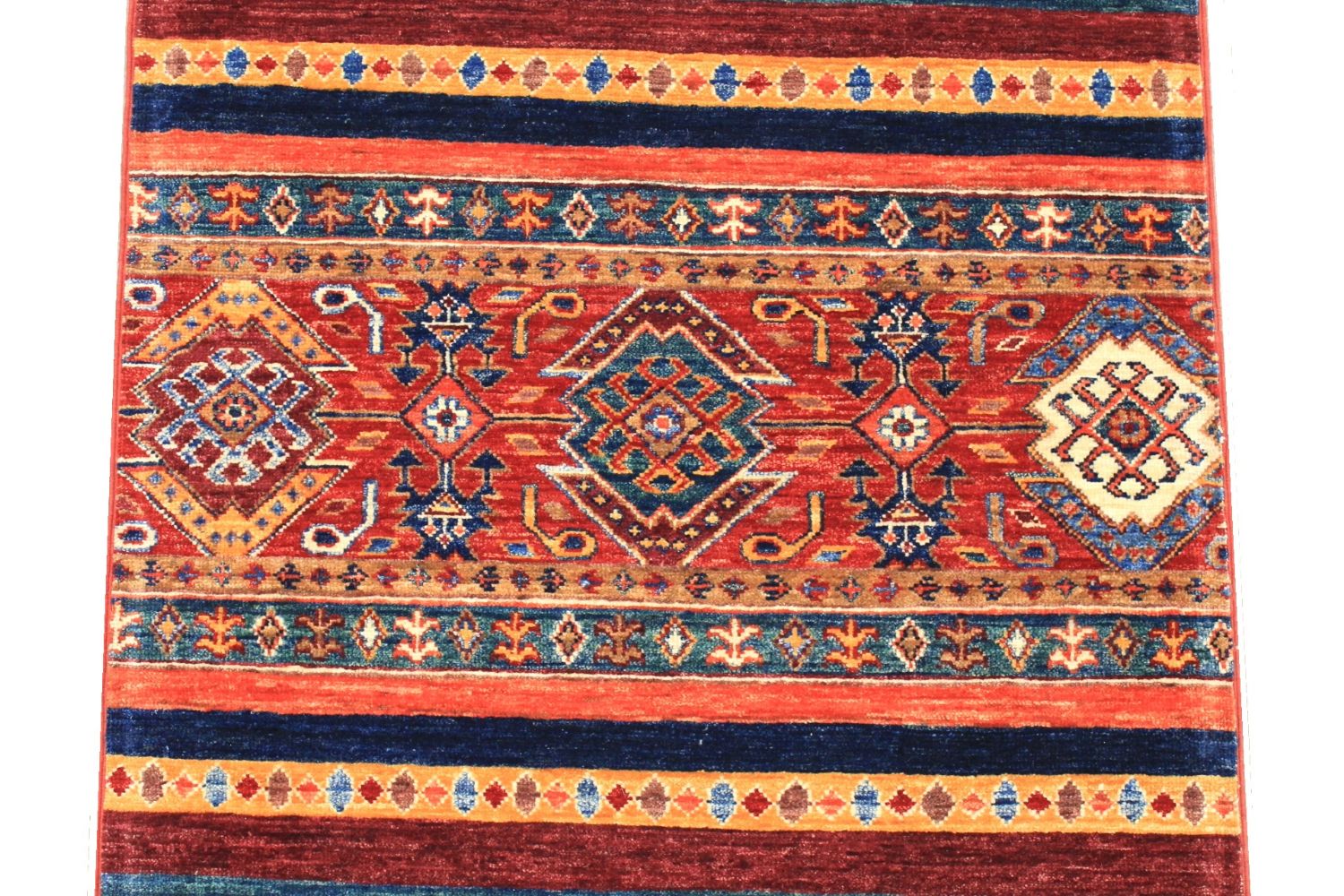 10 ft. Runner Tribal Hand Knotted Wool Area Rug - MR029730