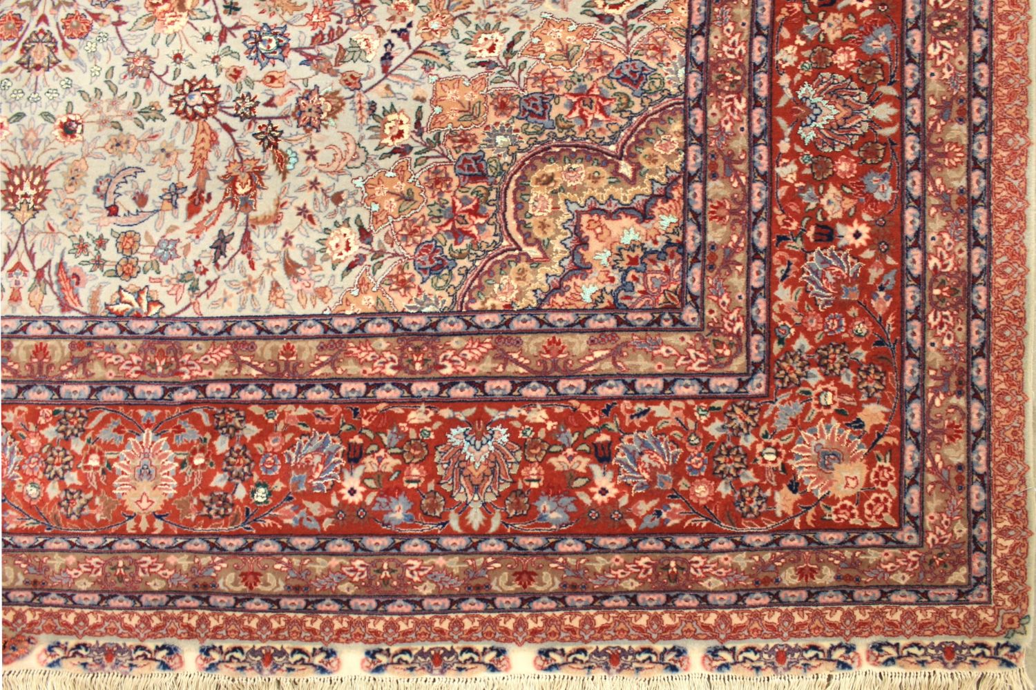 9x12 Silk Flower Hand Knotted Wool & Silk Area Rug - MR029733