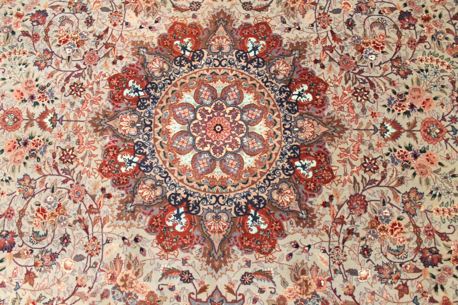 9x12 Silk Flower Hand Knotted Wool & Silk Area Rug - MR029733