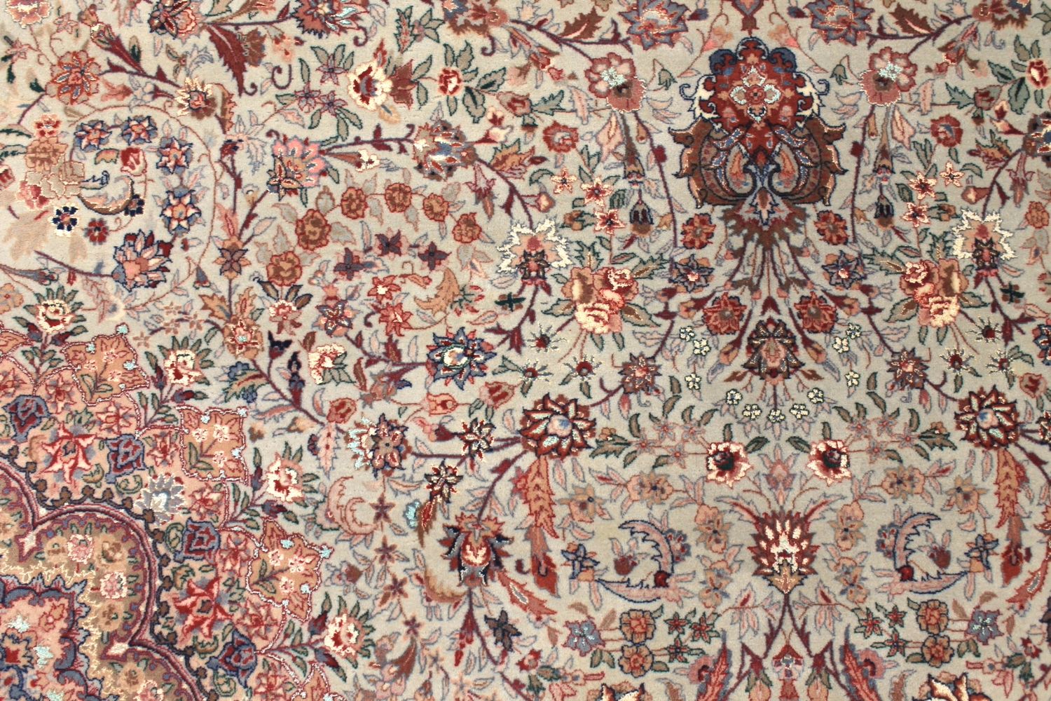 9x12 Silk Flower Hand Knotted Wool & Silk Area Rug - MR029733