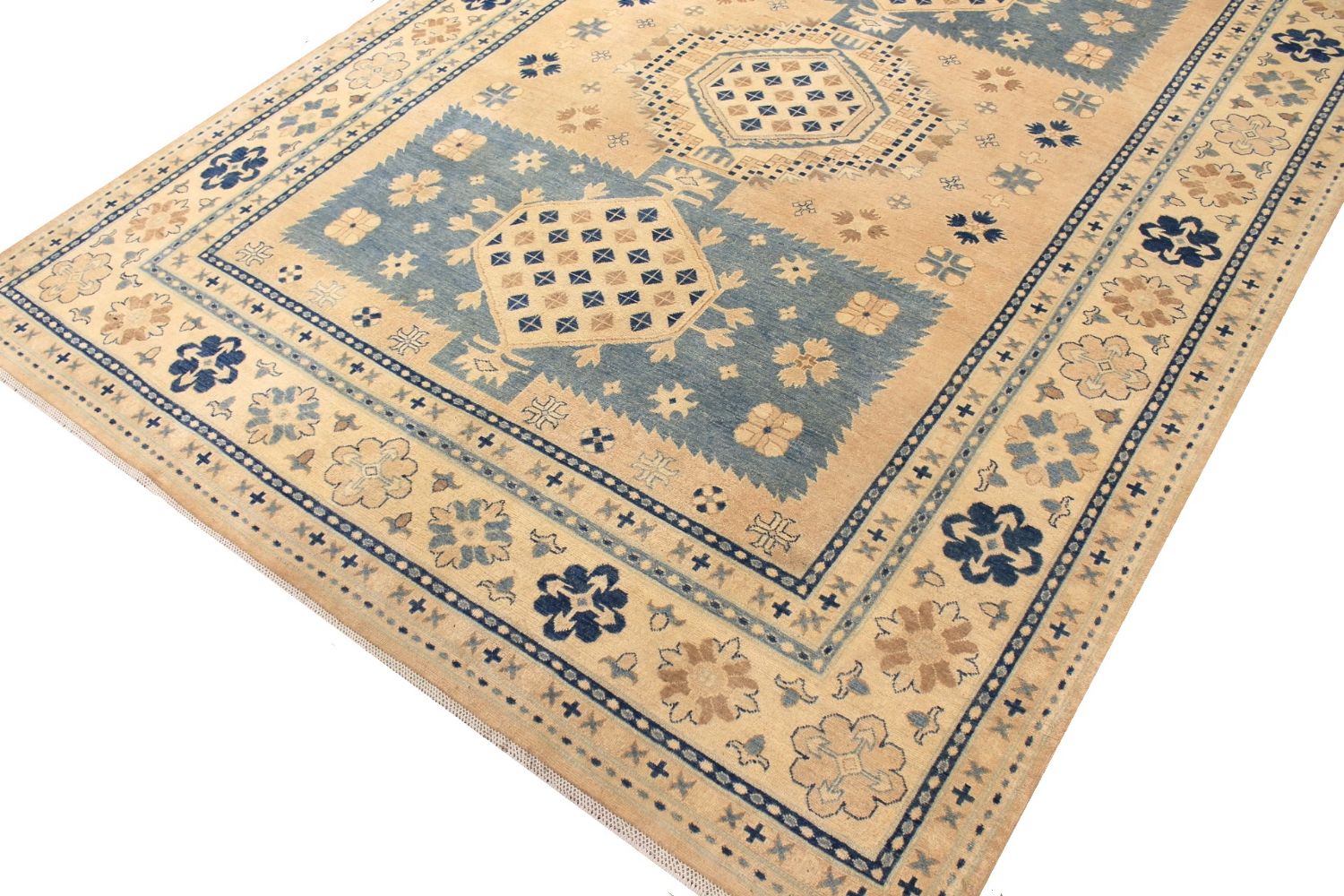 9x12 Kazak Hand Knotted Wool Area Rug - MR029734