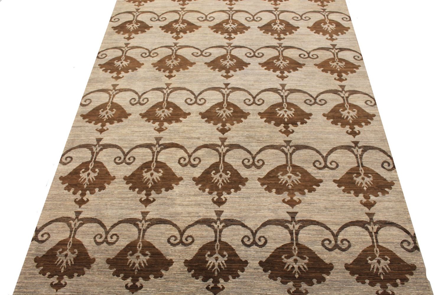 9x12 Modern Hand Knotted Wool Area Rug - MR029735