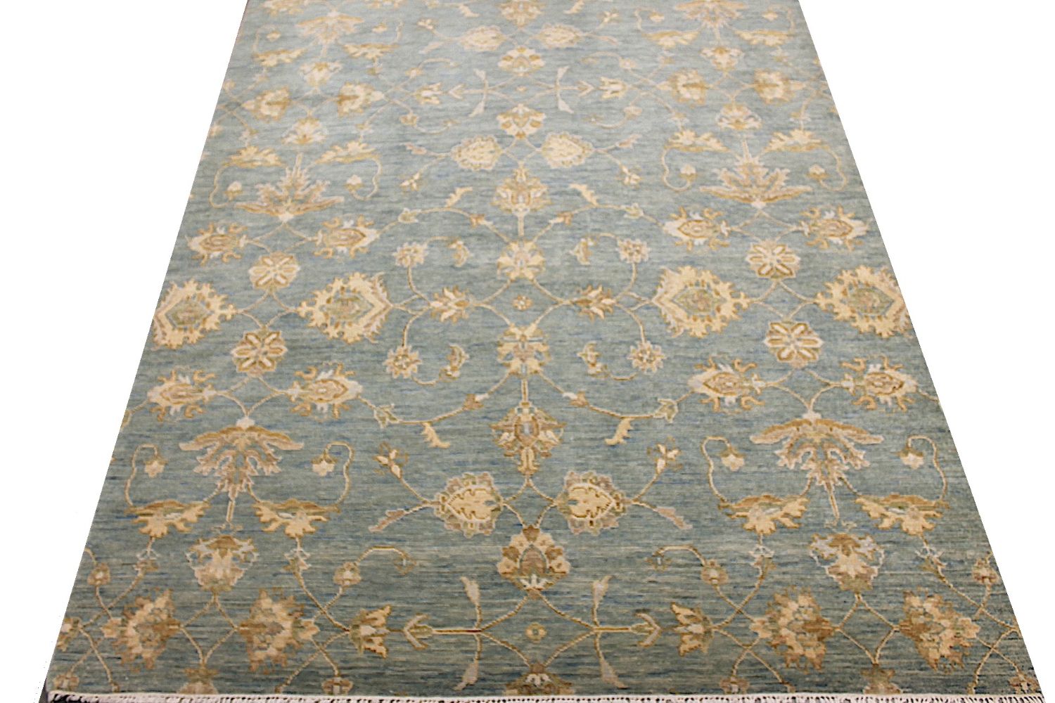 9x12 Oushak Hand Knotted Wool Area Rug - MR029736