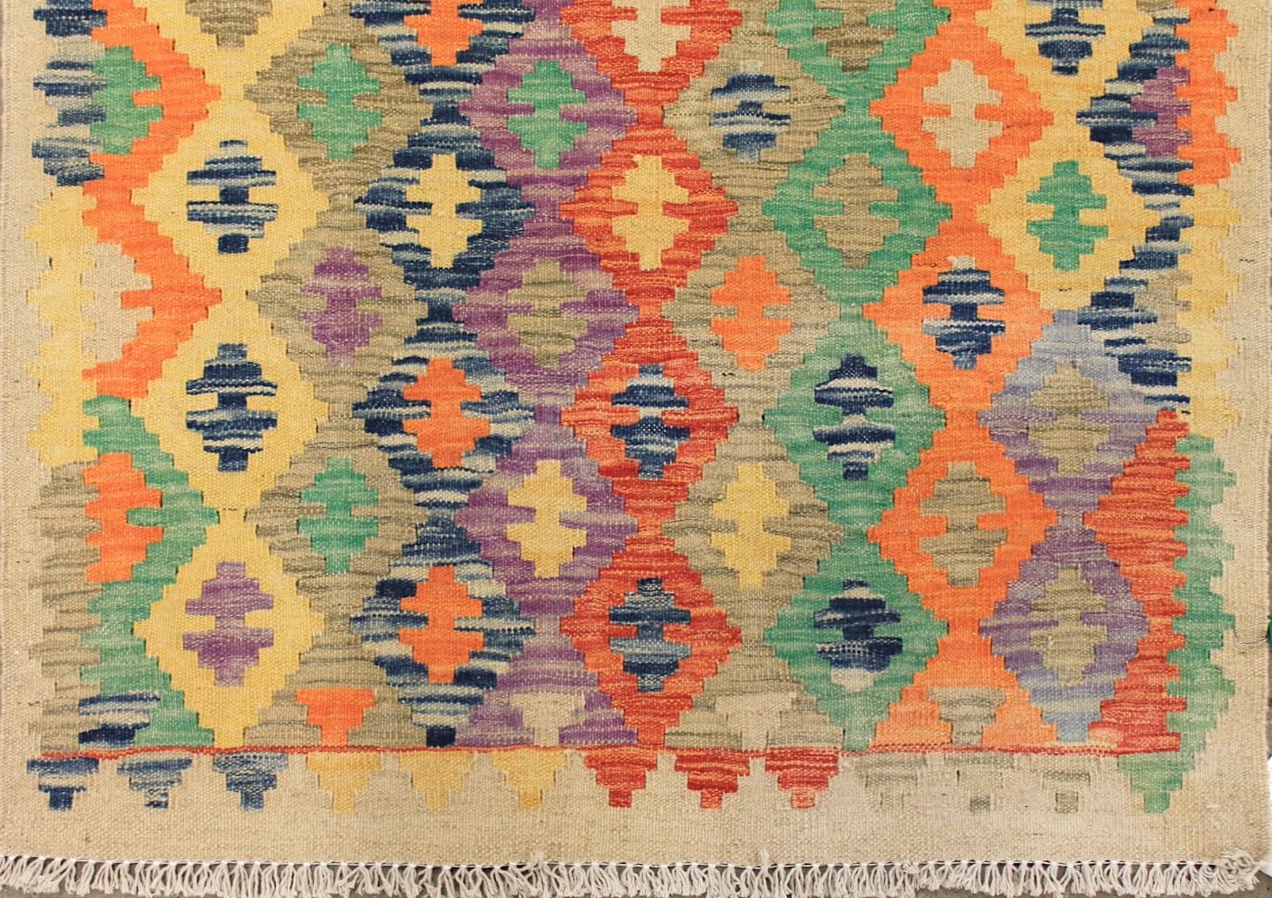 10 ft. Runner Flat Weave Hand Knotted Wool Area Rug - MR029737