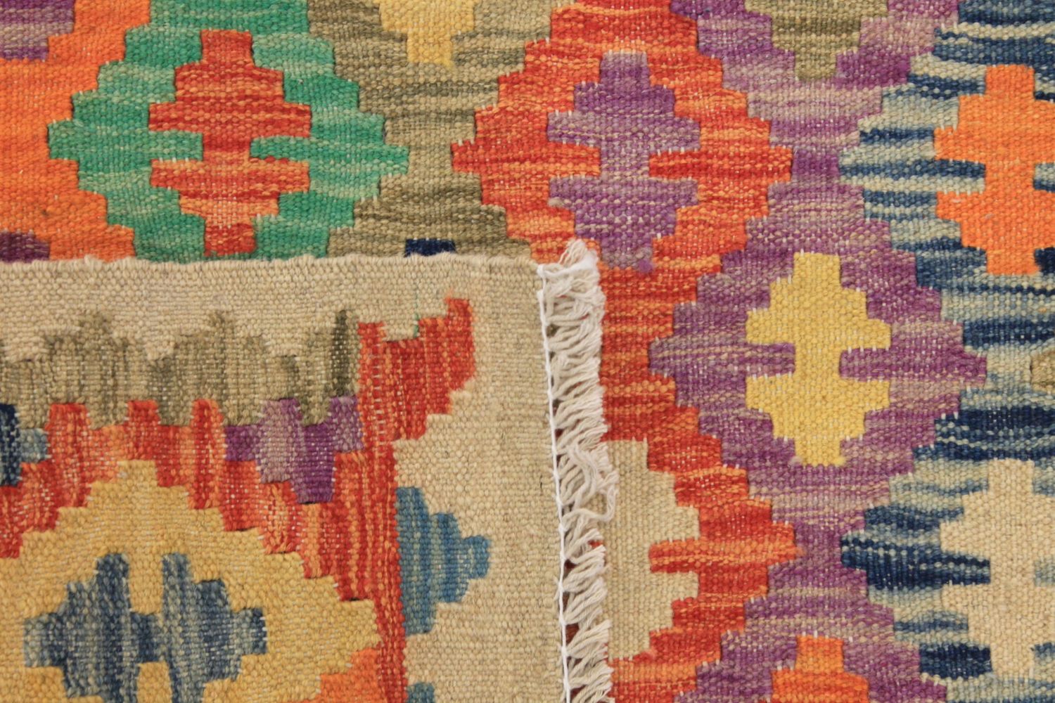 10 ft. Runner Flat Weave Hand Knotted Wool Area Rug - MR029737