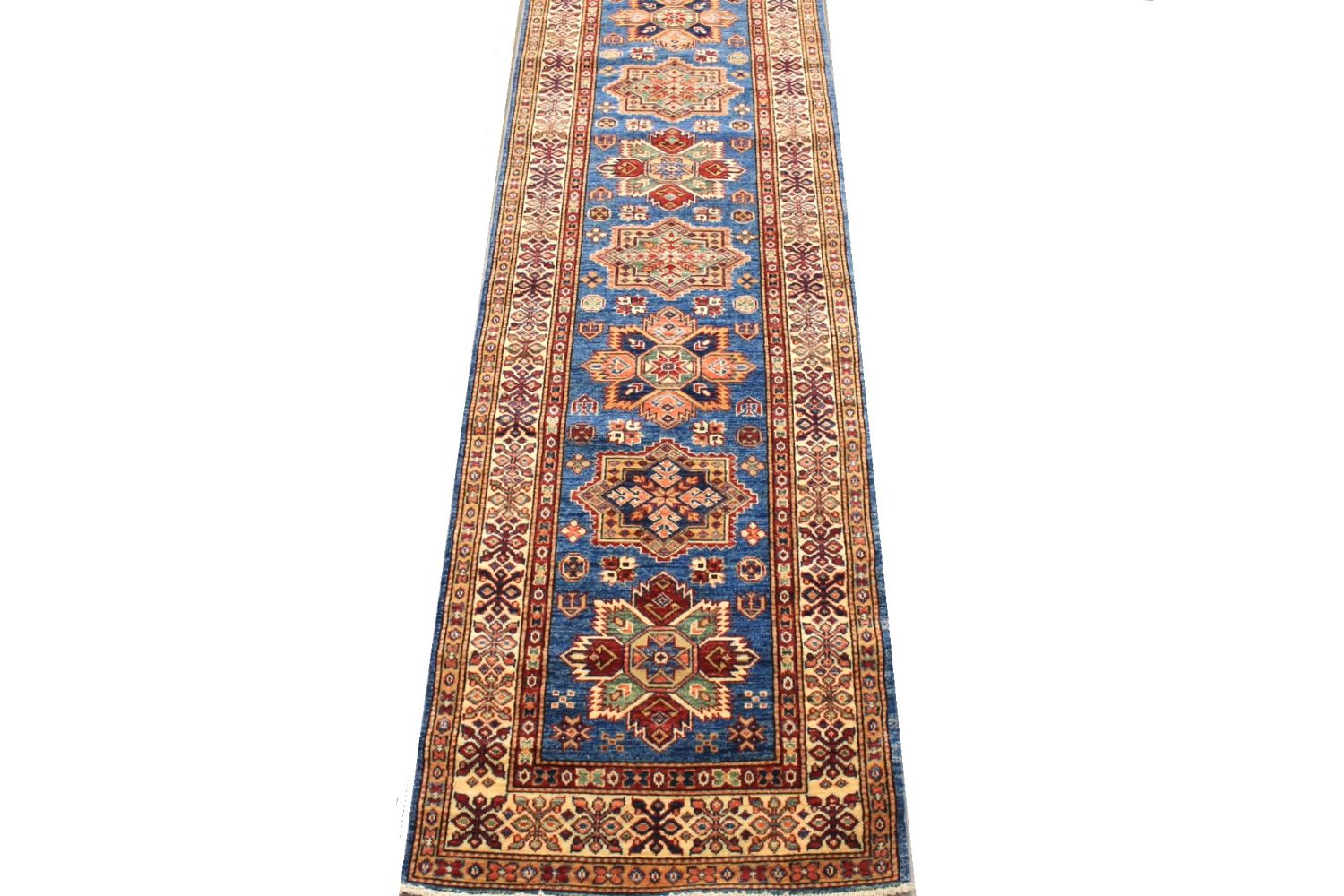 10 ft. Runner Kazak Hand Knotted Wool Area Rug - MR029738