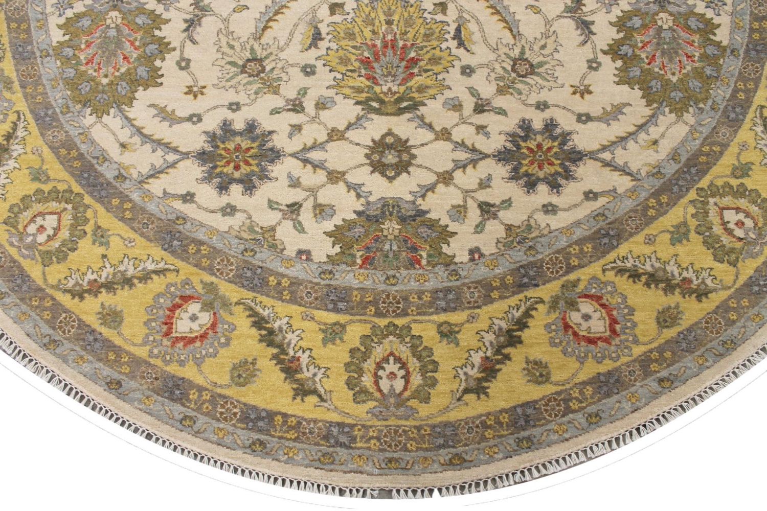8 ft. Round & Square Traditional Hand Knotted Wool Area Rug - MR029762