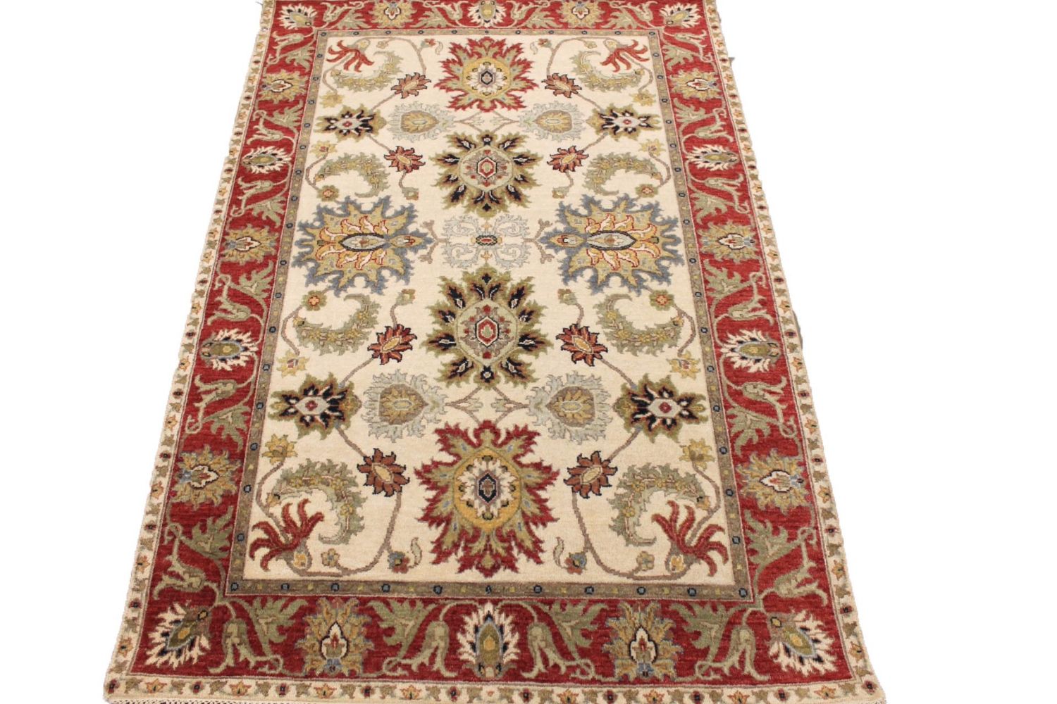 4x6 Traditional Hand Knotted Wool Area Rug - MR029778