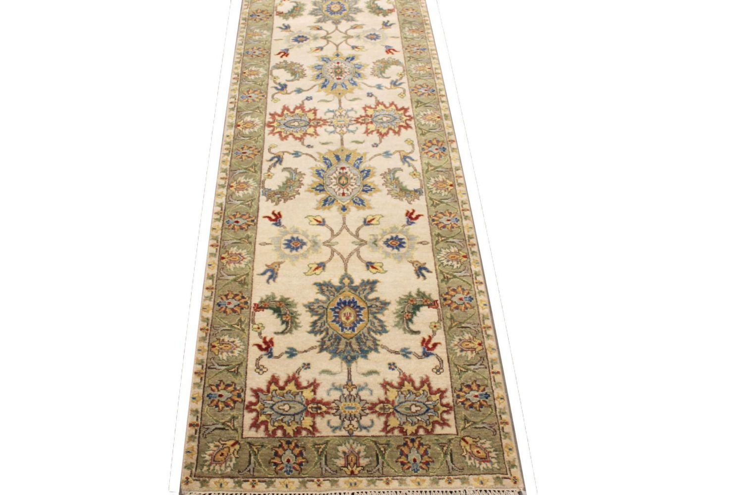 8 ft. Runner Traditional Hand Knotted Wool Area Rug - MR029779