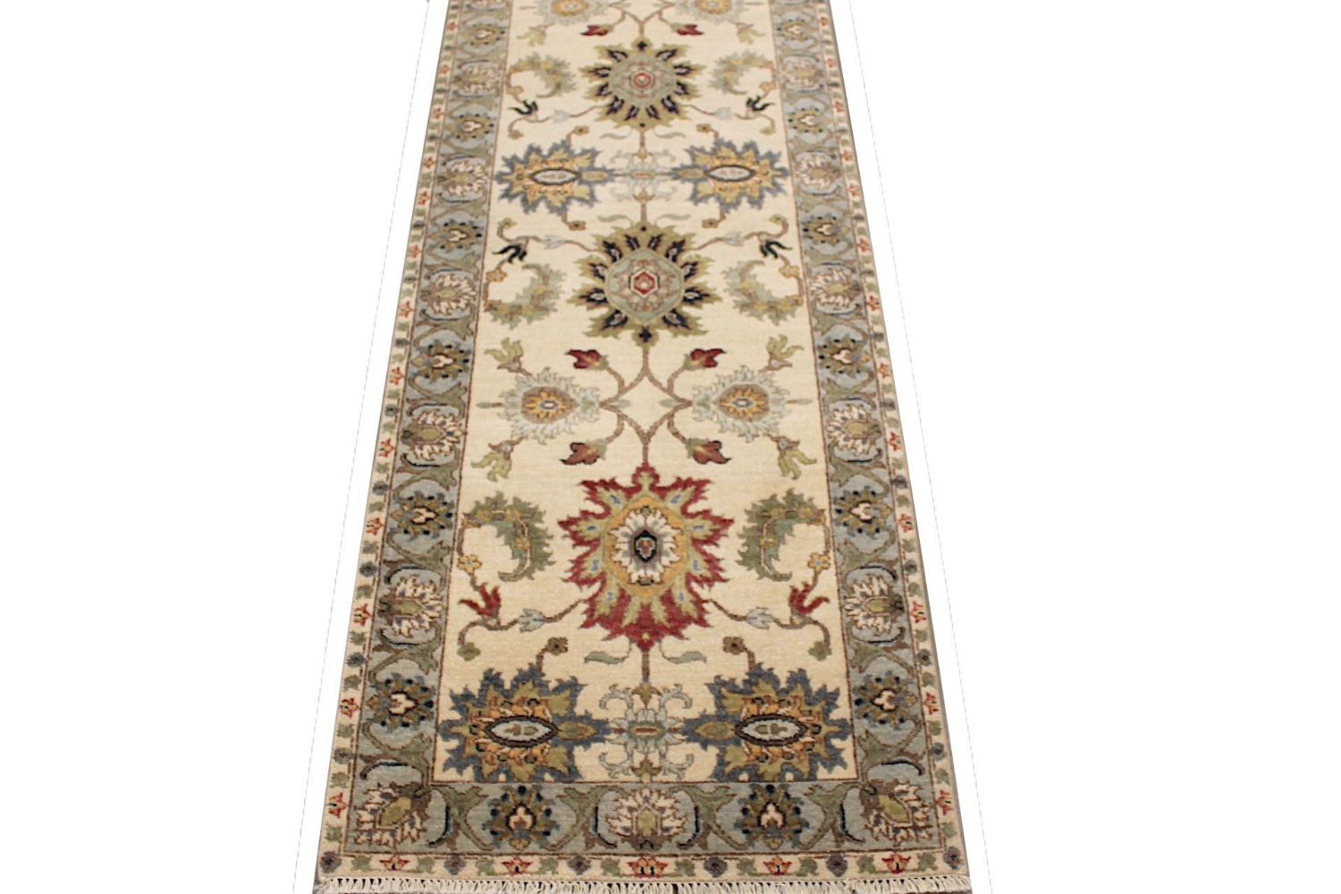 8 ft. Runner Traditional Hand Knotted Wool Area Rug - MR029783