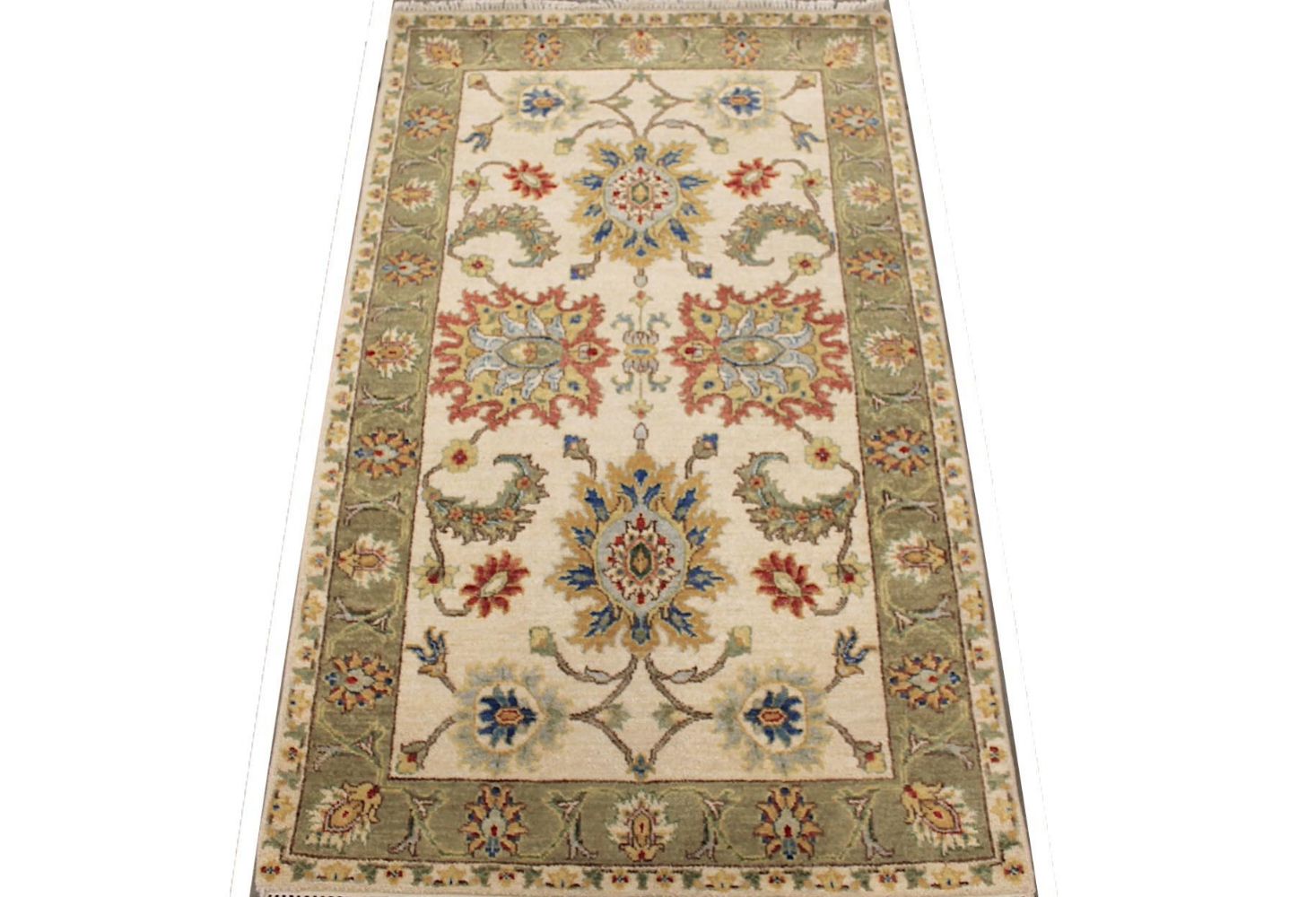 3x5 Traditional Hand Knotted Wool Area Rug - MR029786
