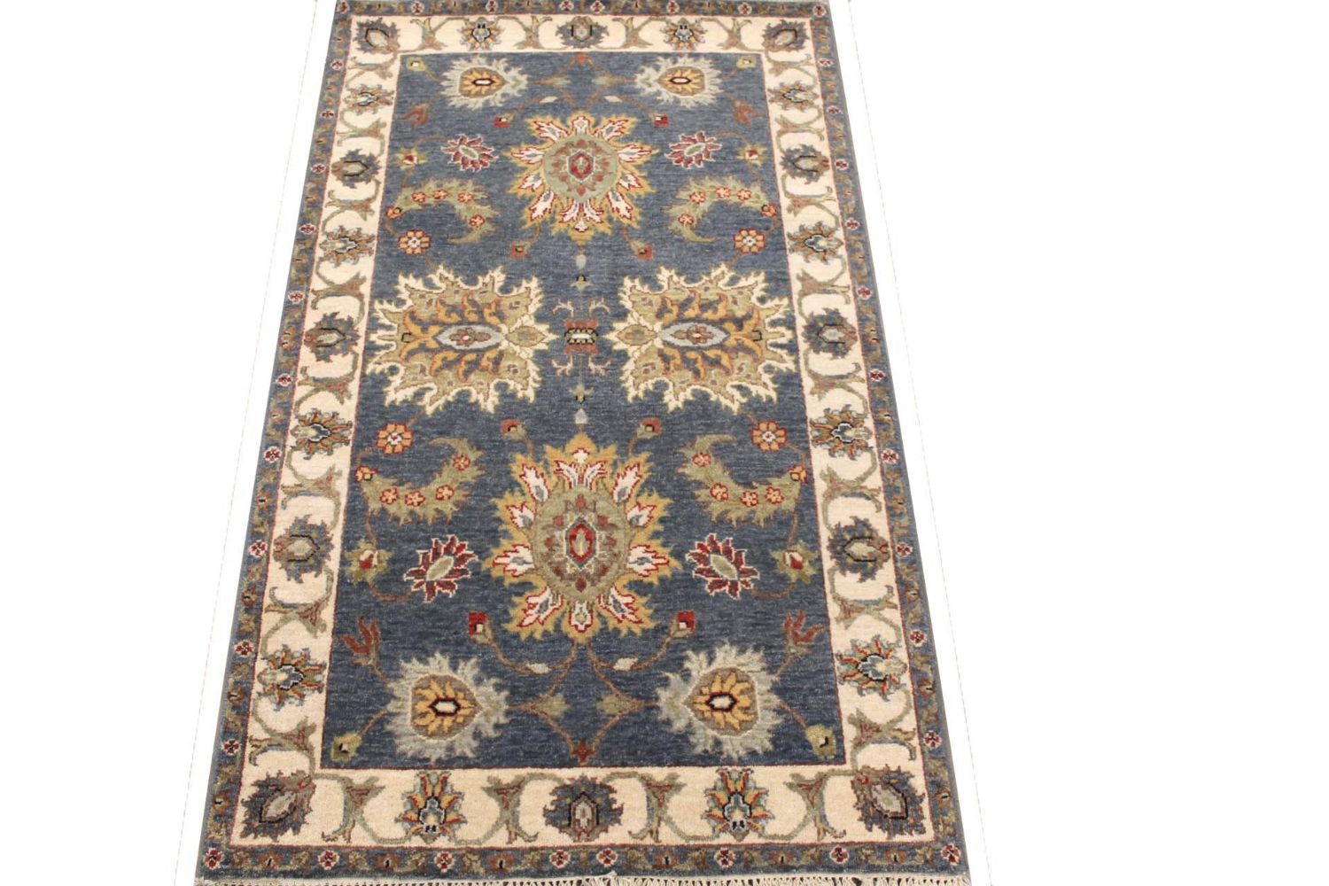 3x5 Traditional Hand Knotted Wool Area Rug - MR029789